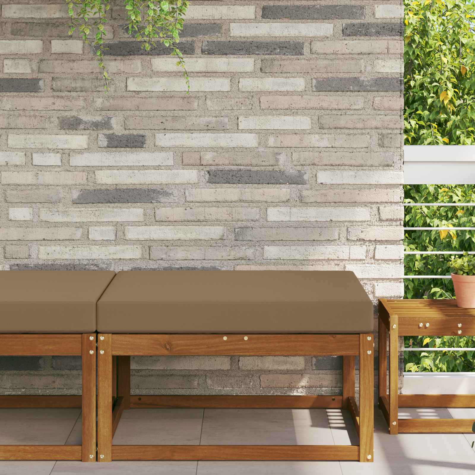 Lauko sofa pagalvėlė Taupe 80 x 80 x 8 cm Poliesteris