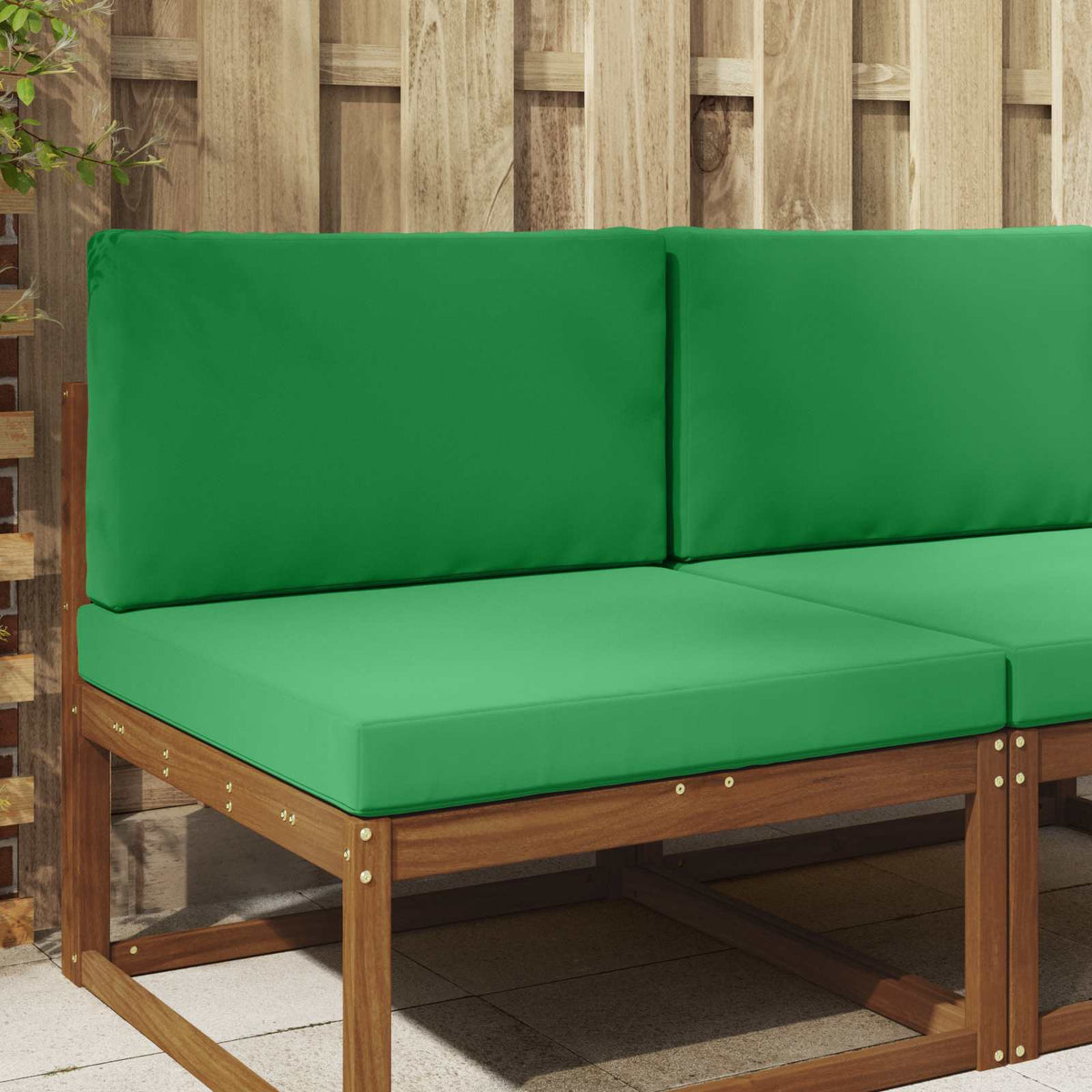 Lauko sofa pagalvėlė 2 pcs Žalia Poliesteris