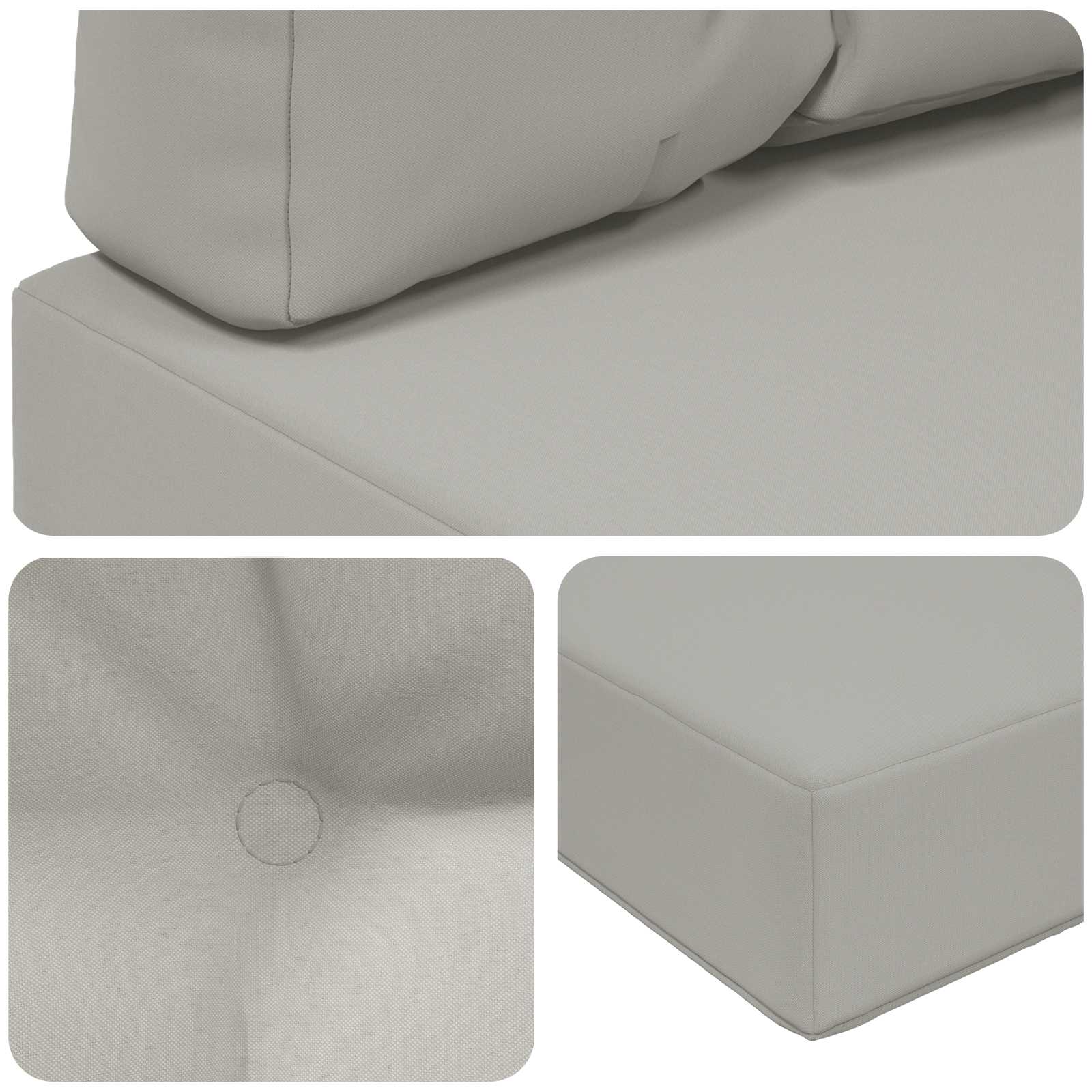 Lauko sofa pagalvėlė 2 pcs Pilka Poliesteris