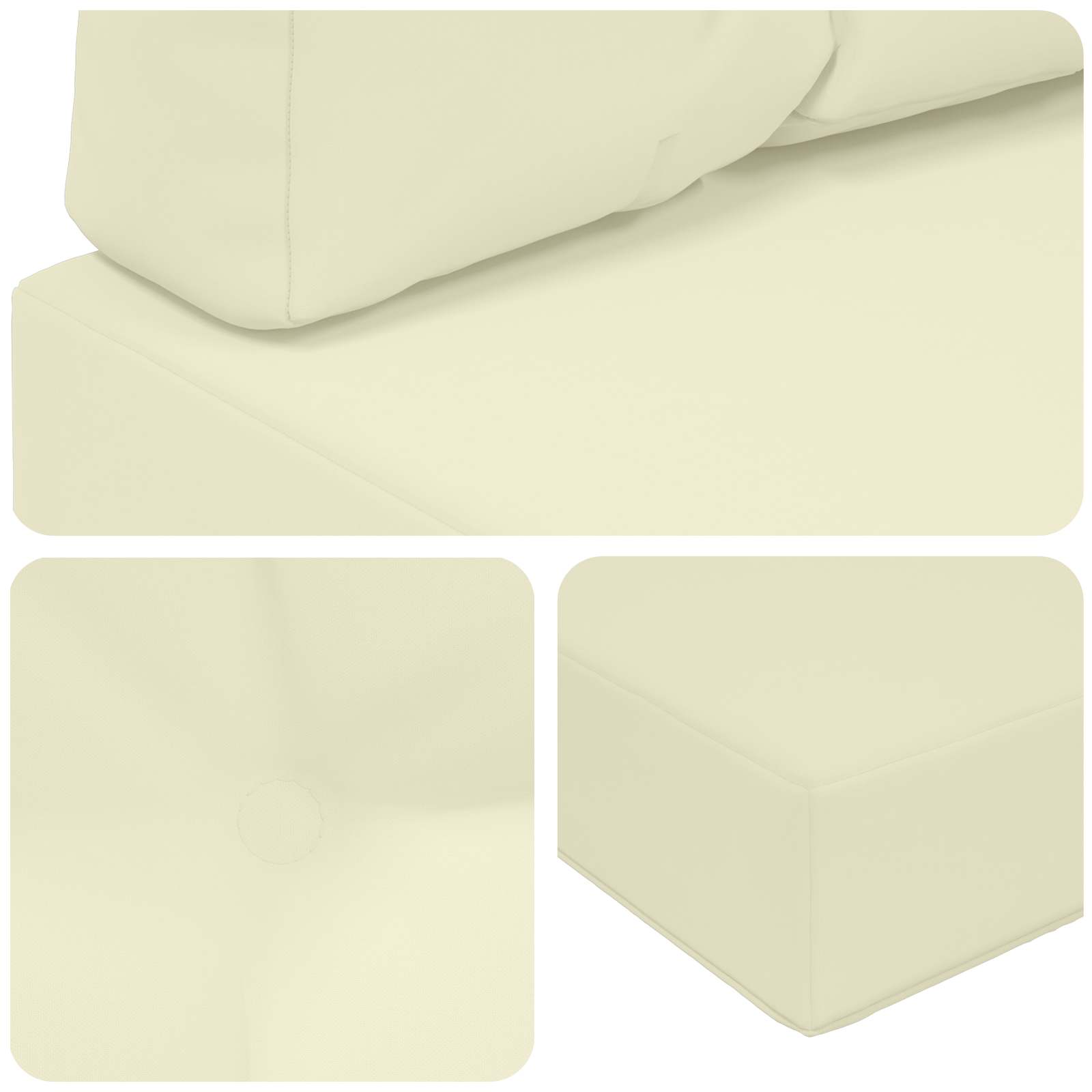 Lauko sofa pagalvėlė 2 pcs Kreminė Poliesteris
