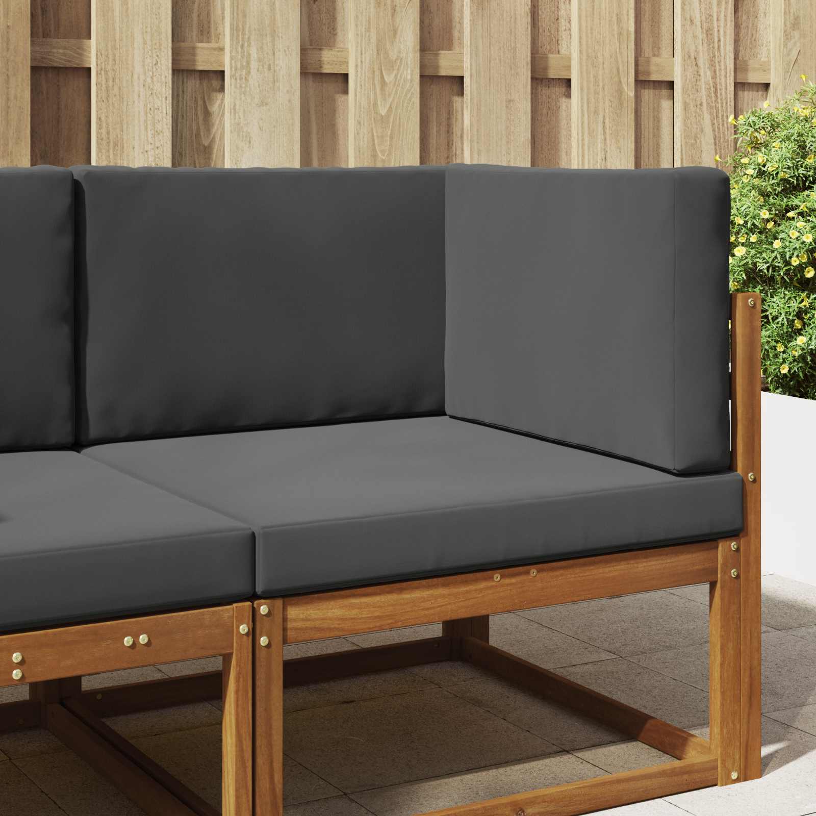 Lauko sofa pagalvėlė 3 pcs Antracitas Poliesteris