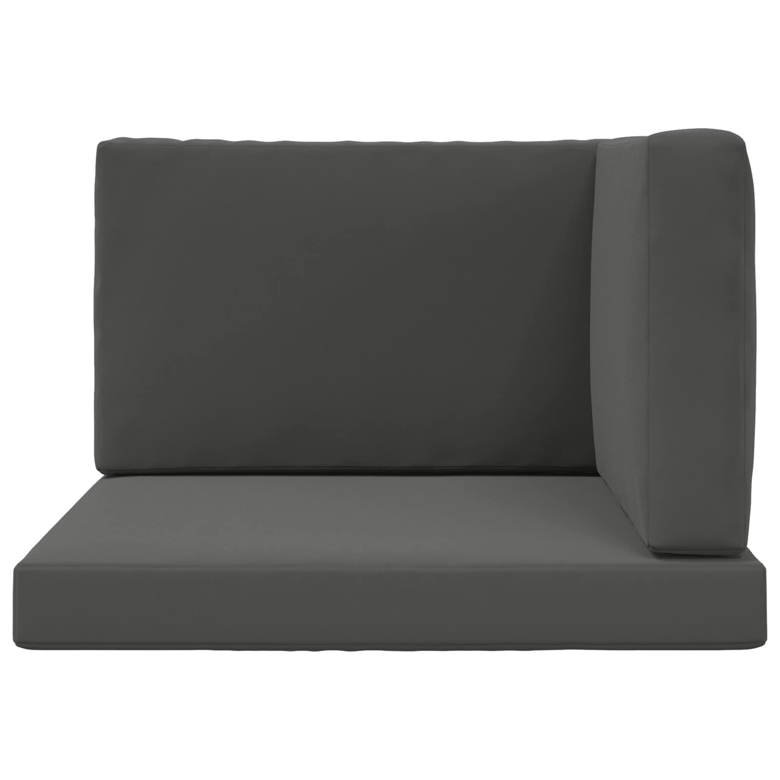 Lauko sofa pagalvėlė 3 pcs Antracitas Poliesteris