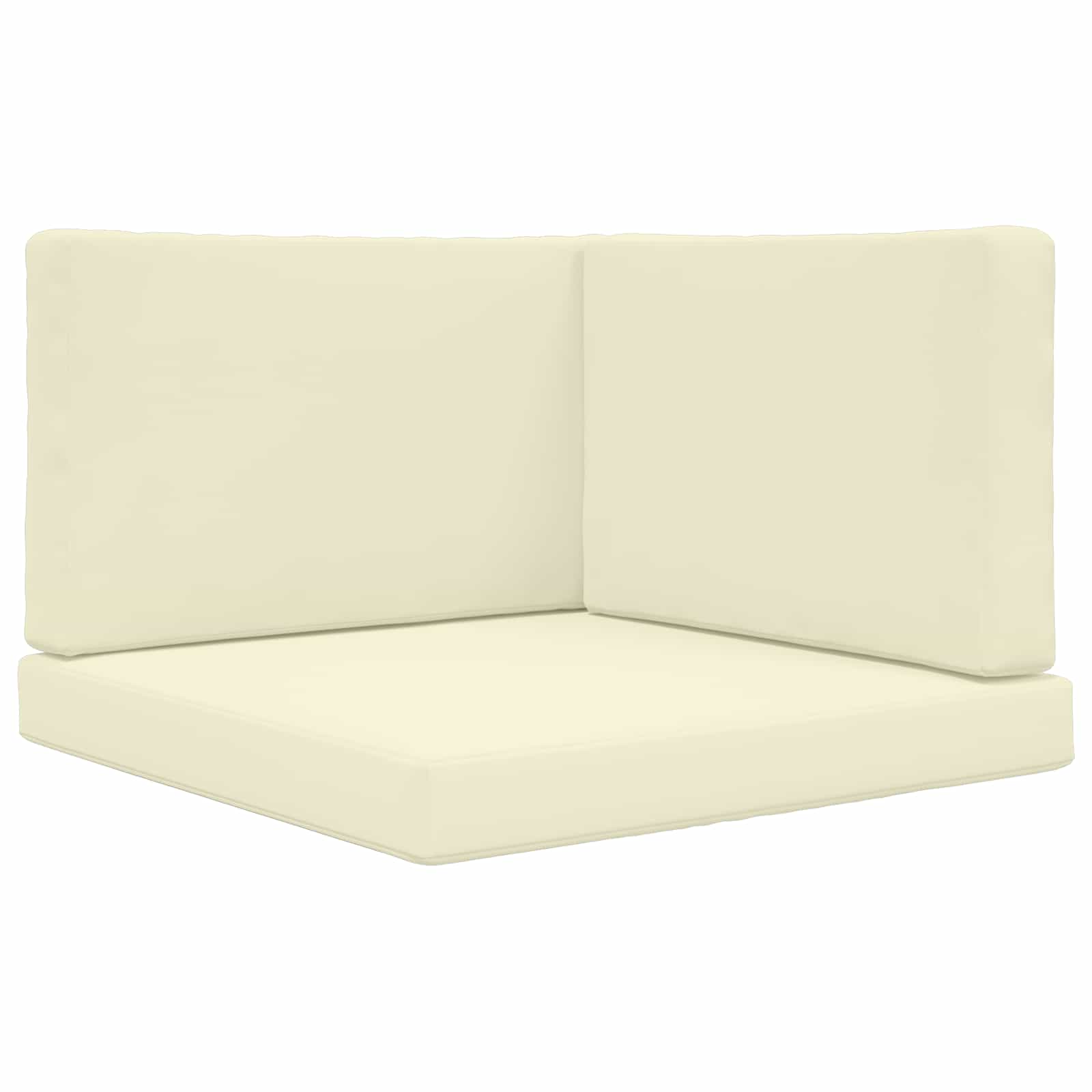 Lauko sofa pagalvėlė 3 pcs Kreminė Poliesteris