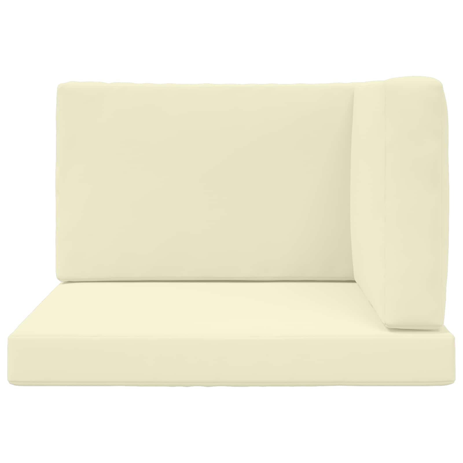 Lauko sofa pagalvėlė 3 pcs Kreminė Poliesteris
