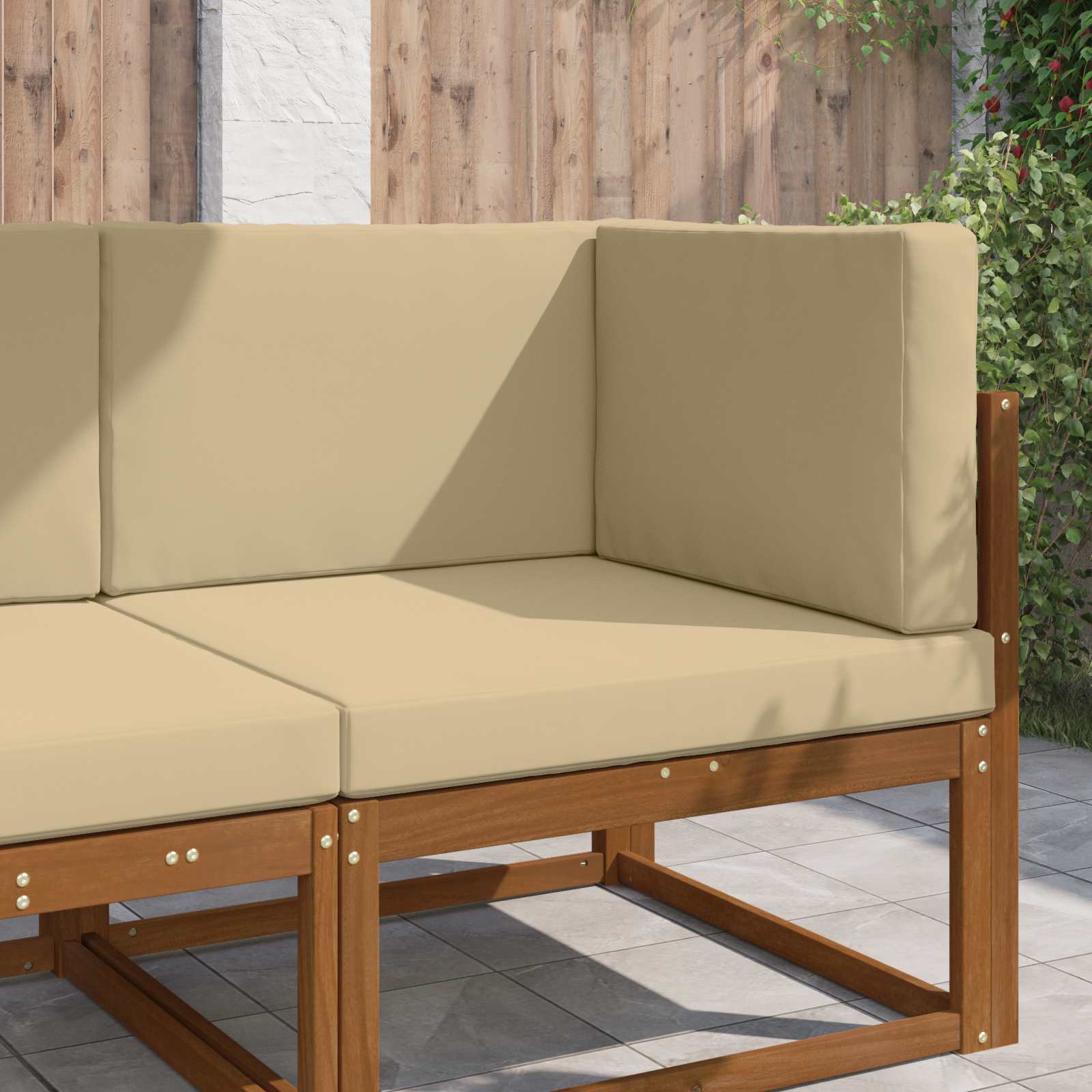 Lauko sofa pagalvėlė 3 pcs Smėlio Poliesteris
