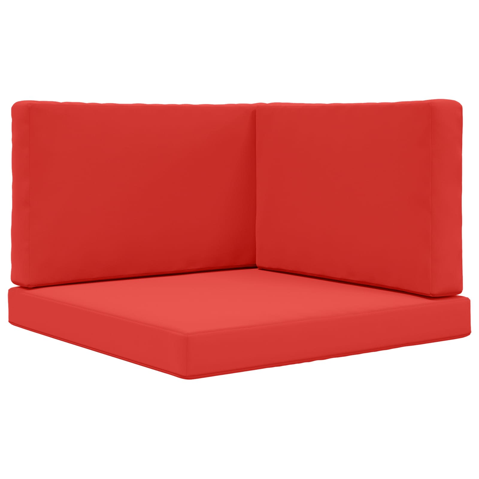 Lauko sofa pagalvėlė 3 pcs Raudona Poliesteris