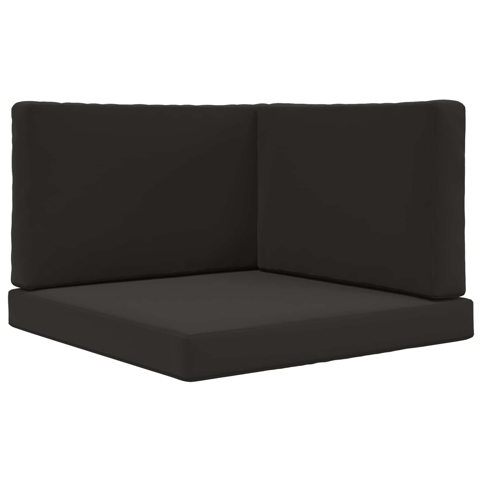 Lauko sofa pagalvėlė 3 pcs Juodas Poliesteris
