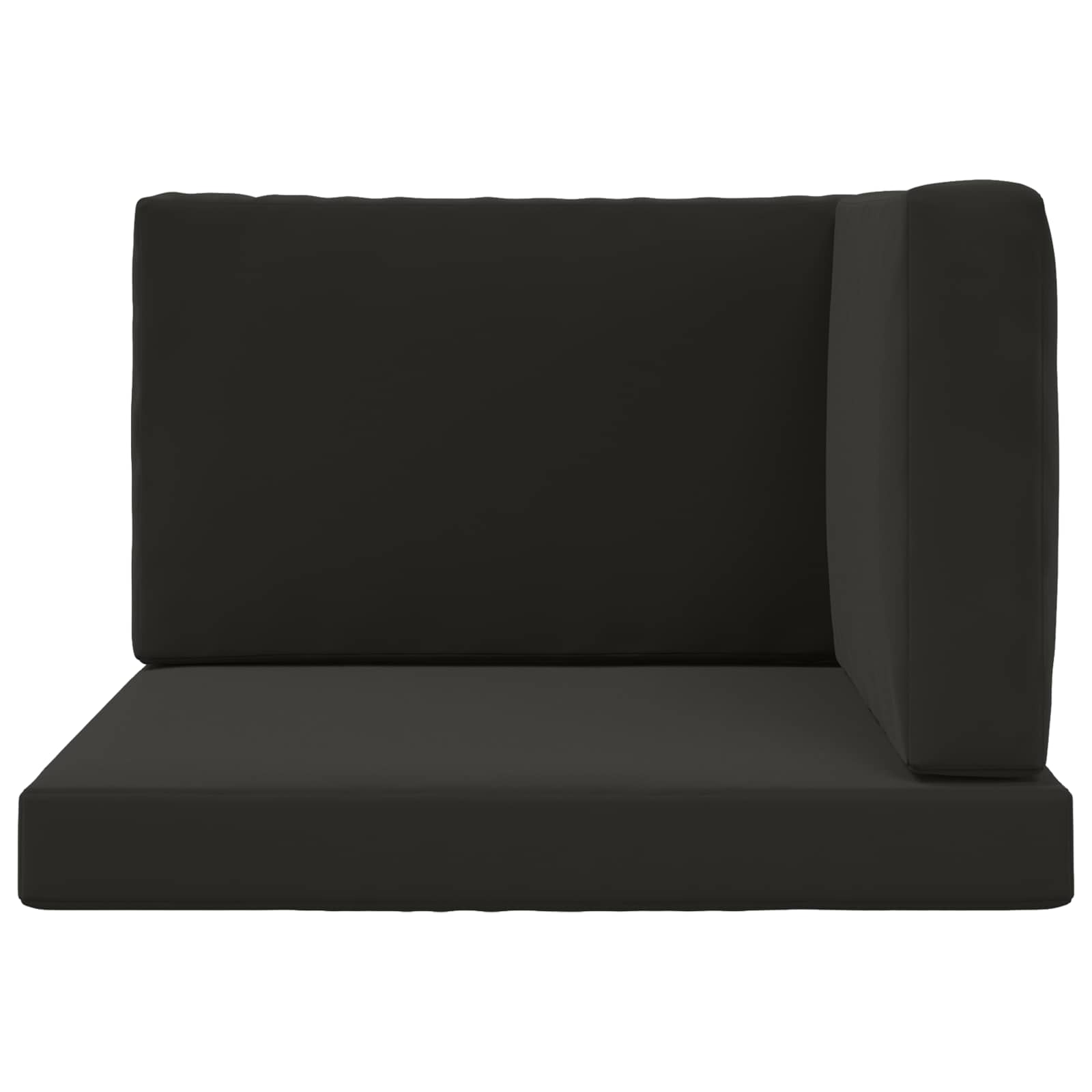 Lauko sofa pagalvėlė 3 pcs Juodas Poliesteris