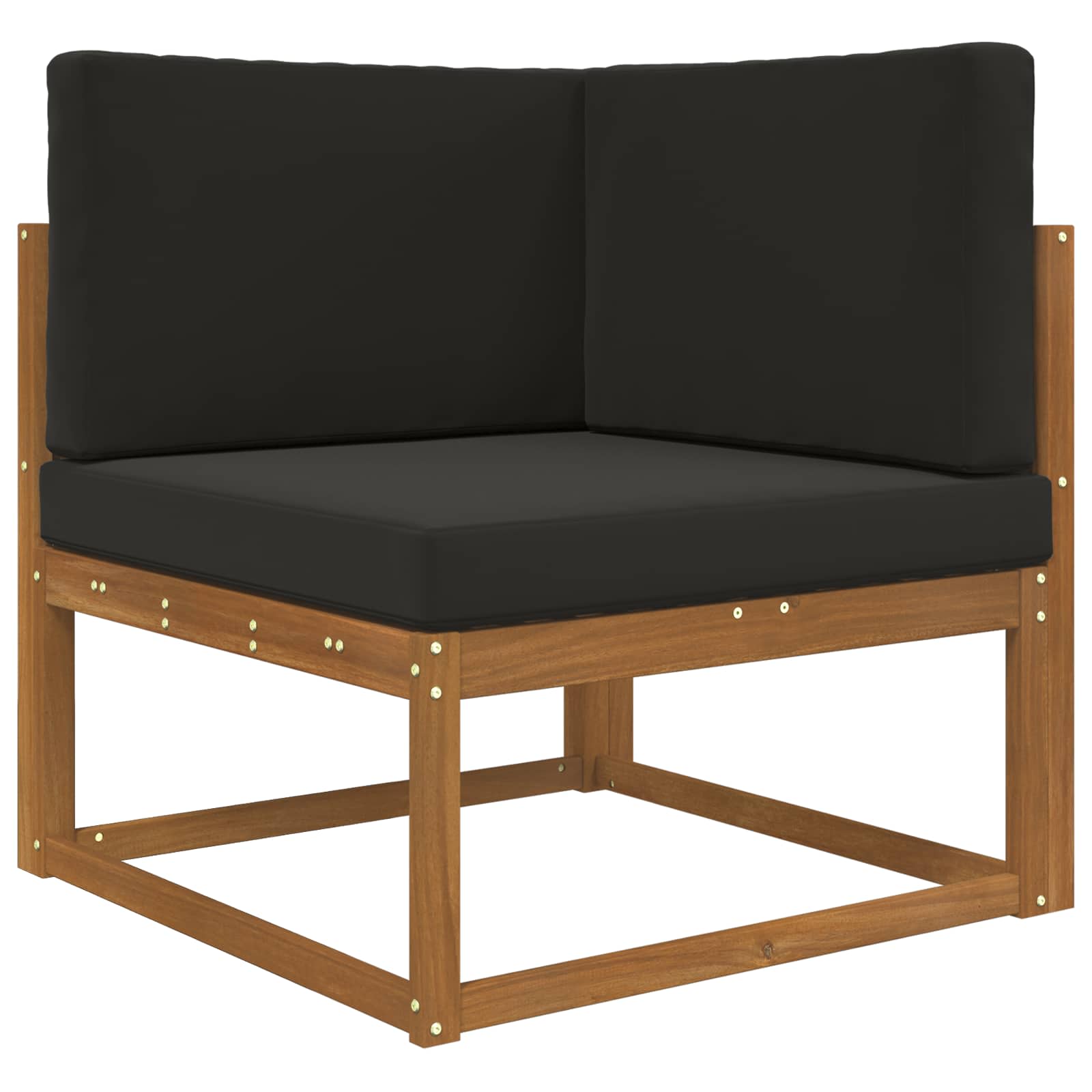Lauko sofa pagalvėlė 3 pcs Juodas Poliesteris