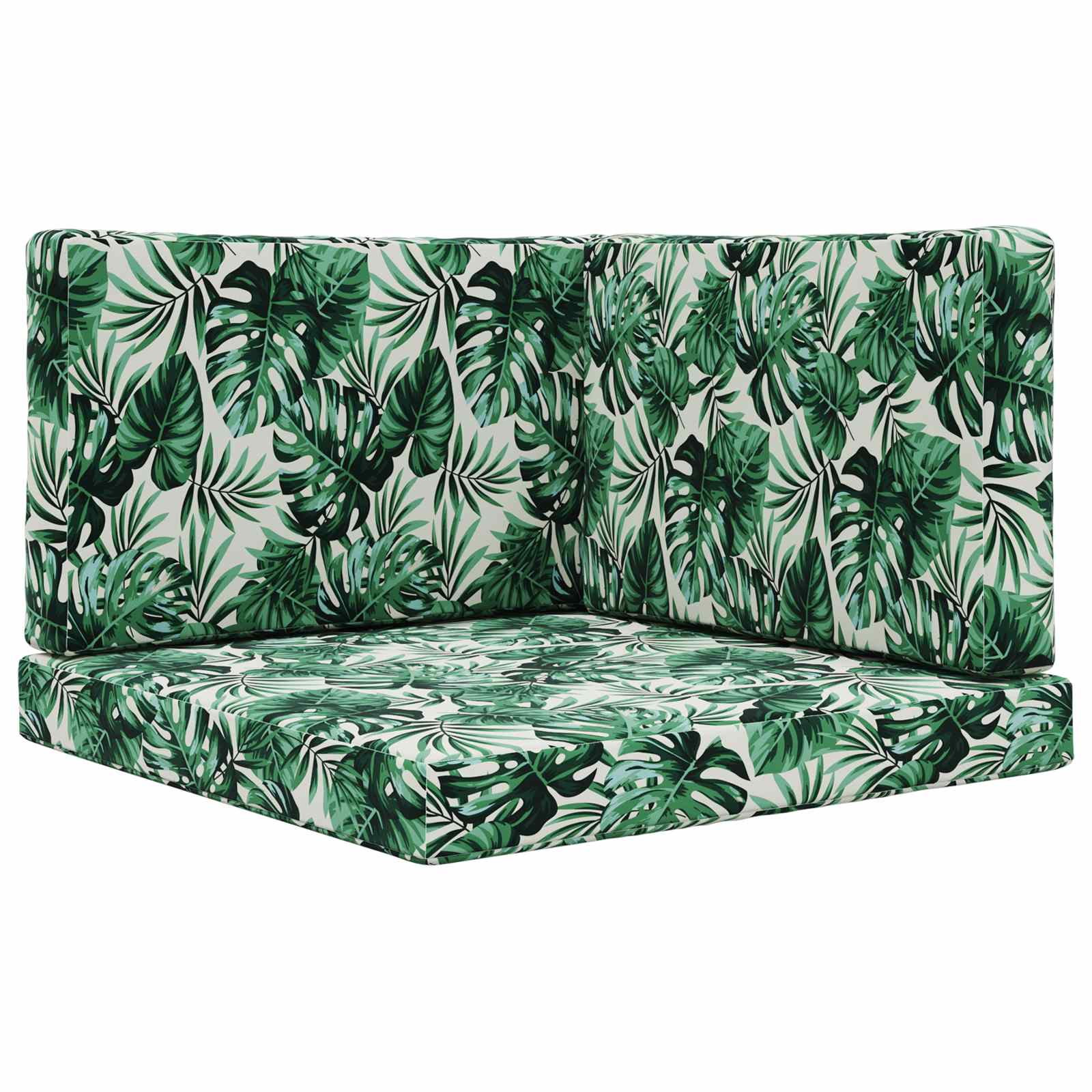 Lauko sofa pagalvėlė 3 pcs Lapų raštas Poliesteris