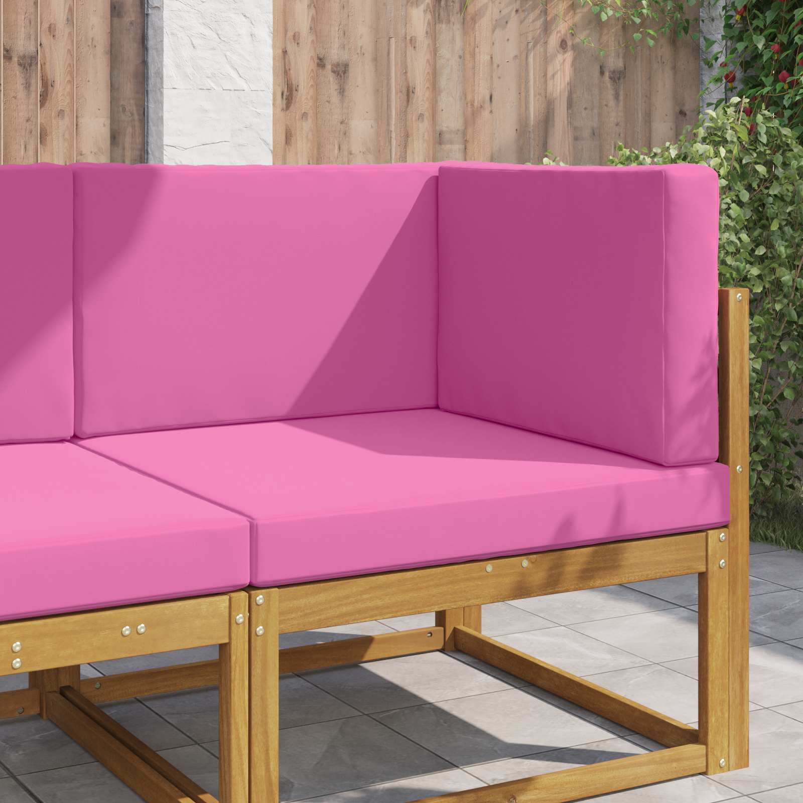 Lauko sofa pagalvėlė 3 pcs Rožinė Poliesteris