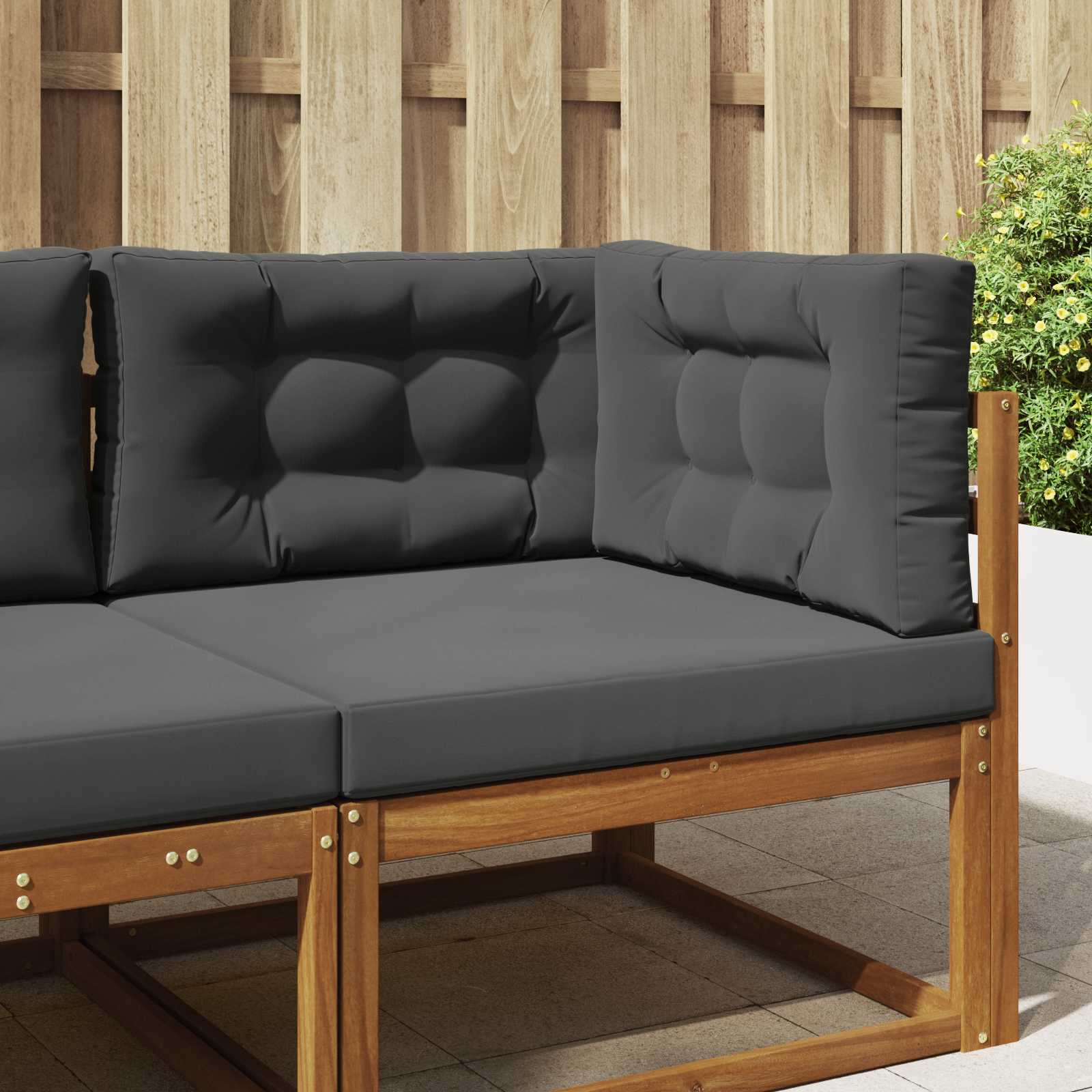 Lauko sofa pagalvėlė 3 pcs Antracitas Poliesteris