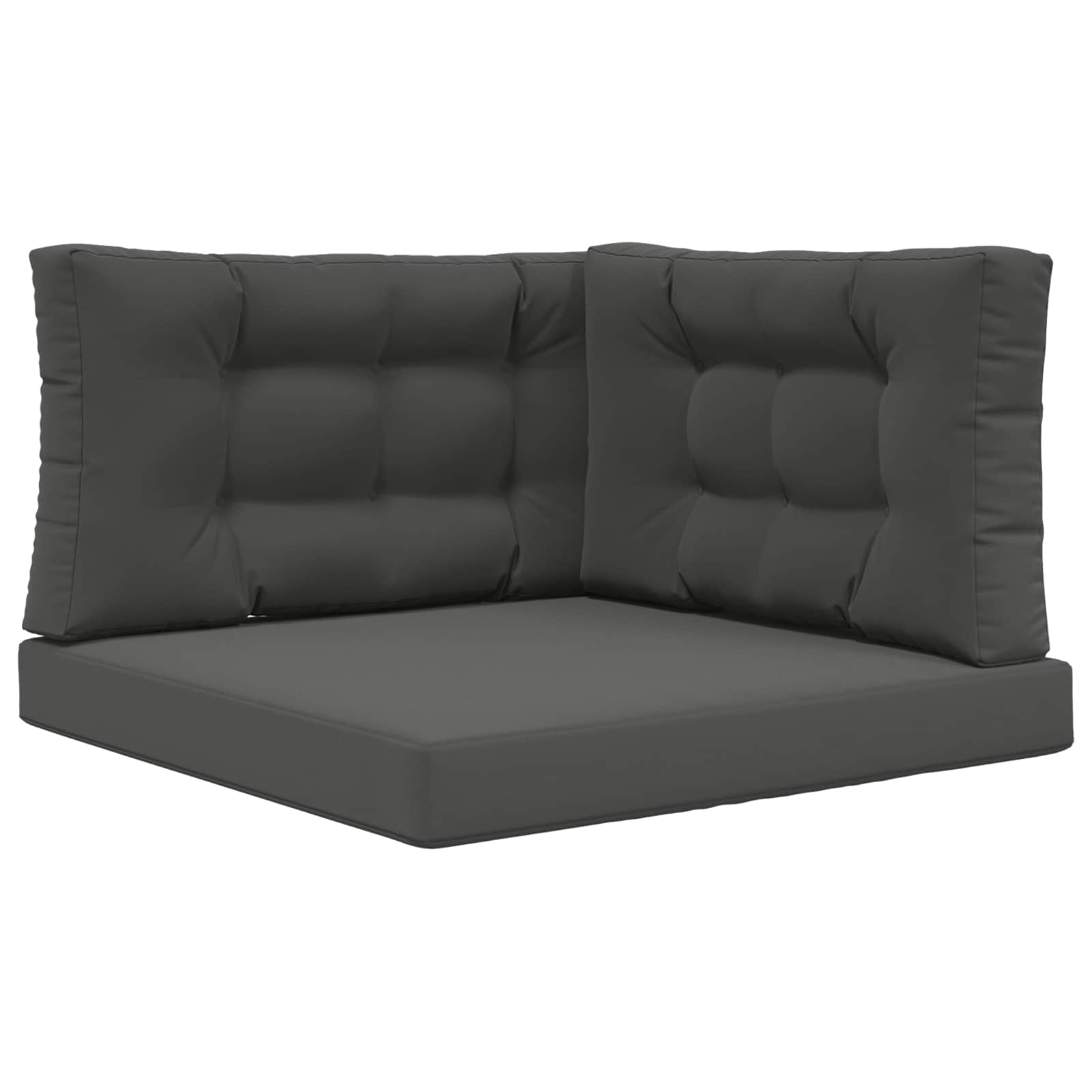 Lauko sofa pagalvėlė 3 pcs Antracitas Poliesteris