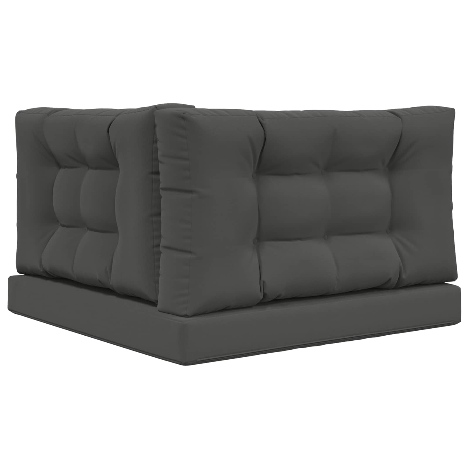 Lauko sofa pagalvėlė 3 pcs Antracitas Poliesteris