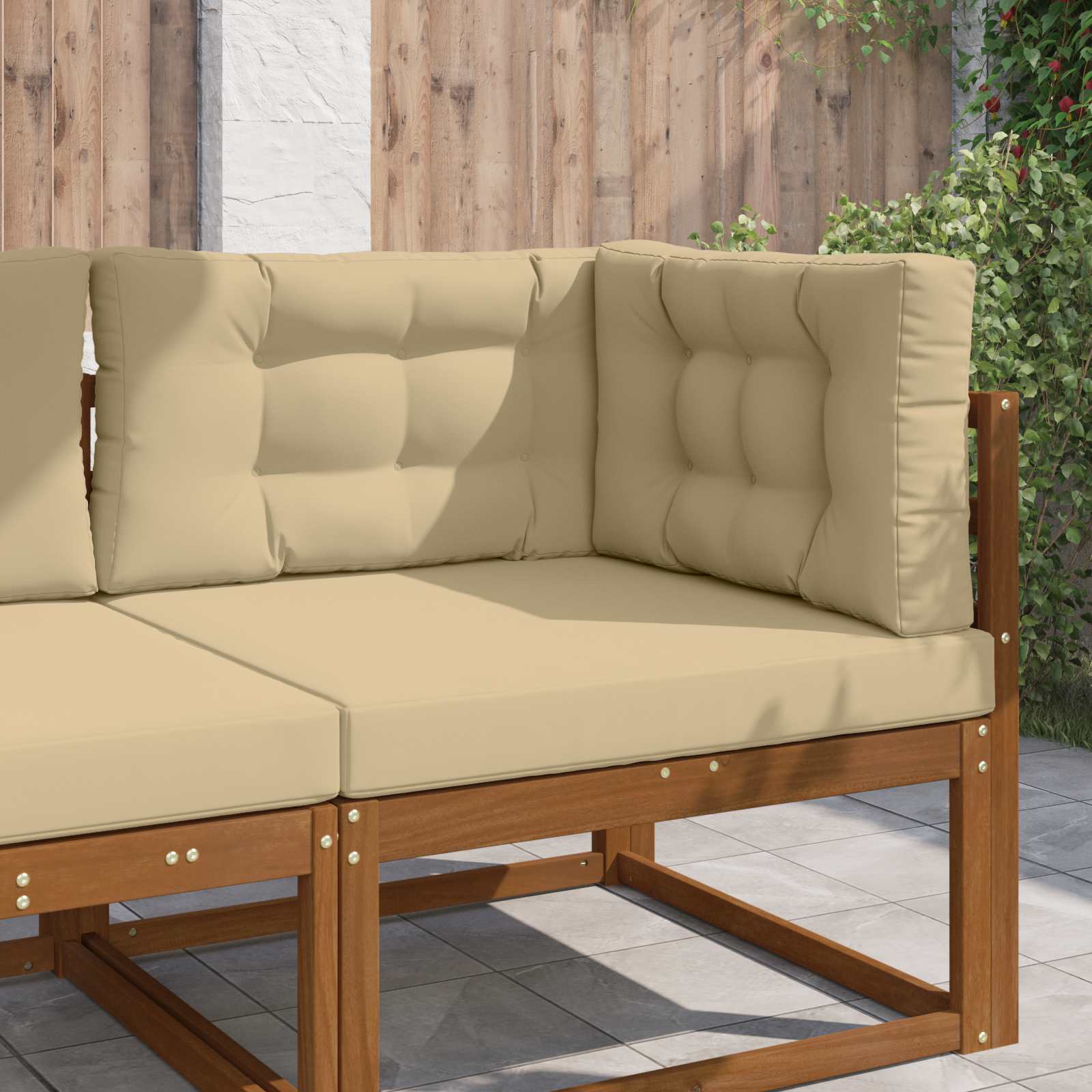 Lauko sofa pagalvėlė 3 pcs Smėlio Poliesteris