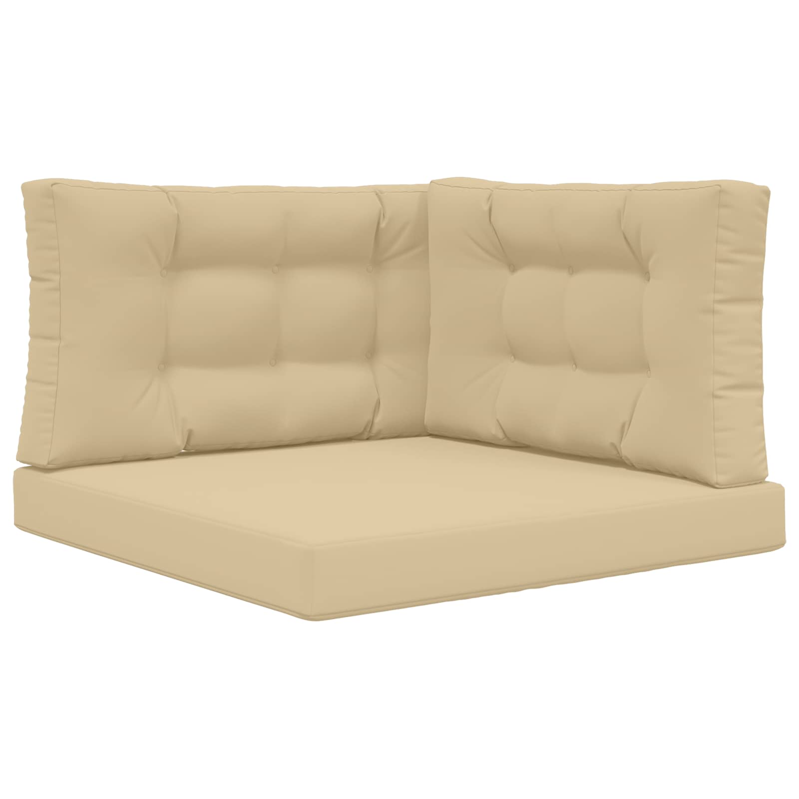 Lauko sofa pagalvėlė 3 pcs Smėlio Poliesteris