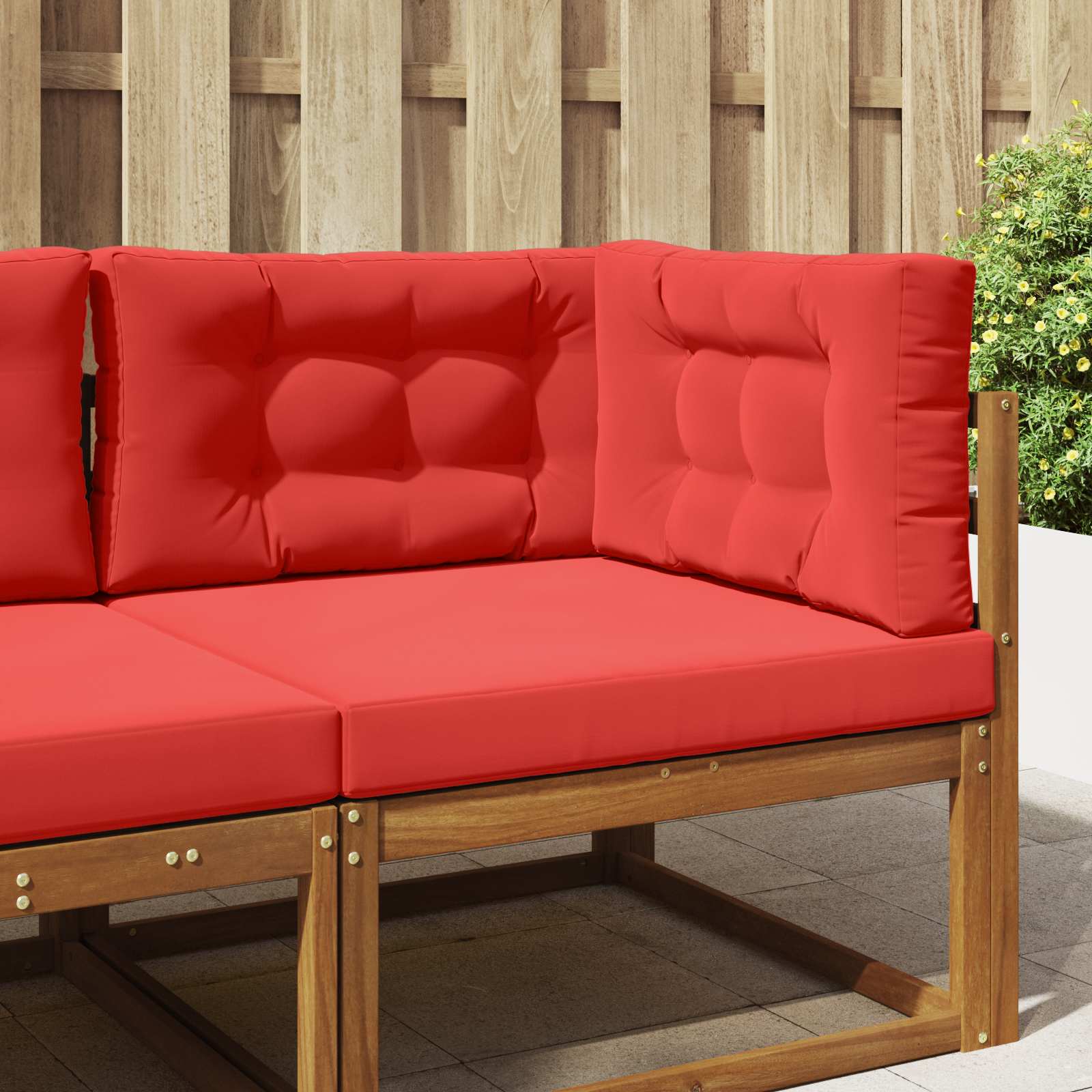 Lauko sofa pagalvėlė 3 pcs Raudona Poliesteris