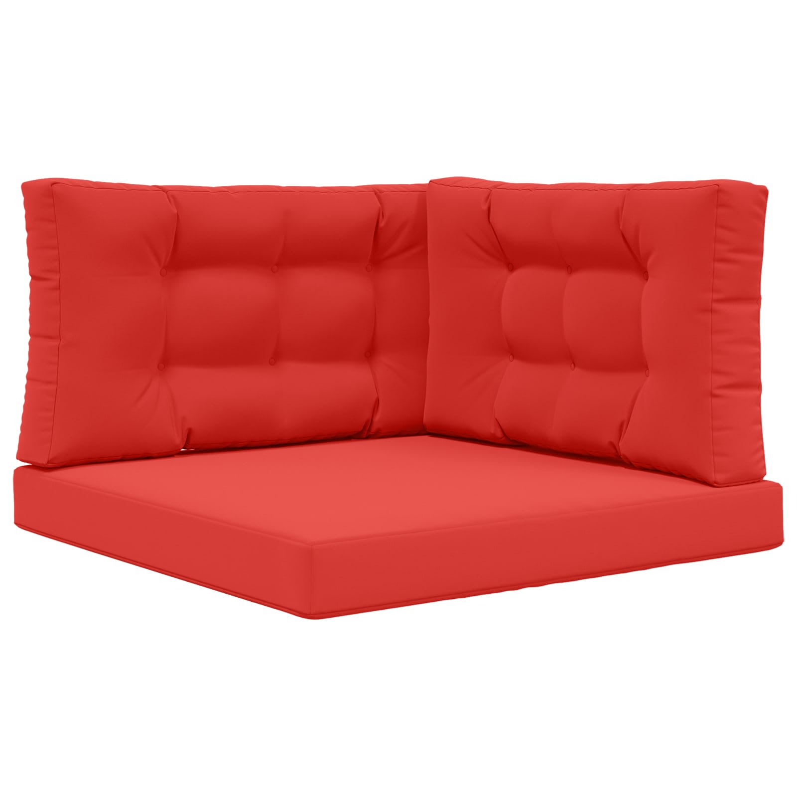 Lauko sofa pagalvėlė 3 pcs Raudona Poliesteris