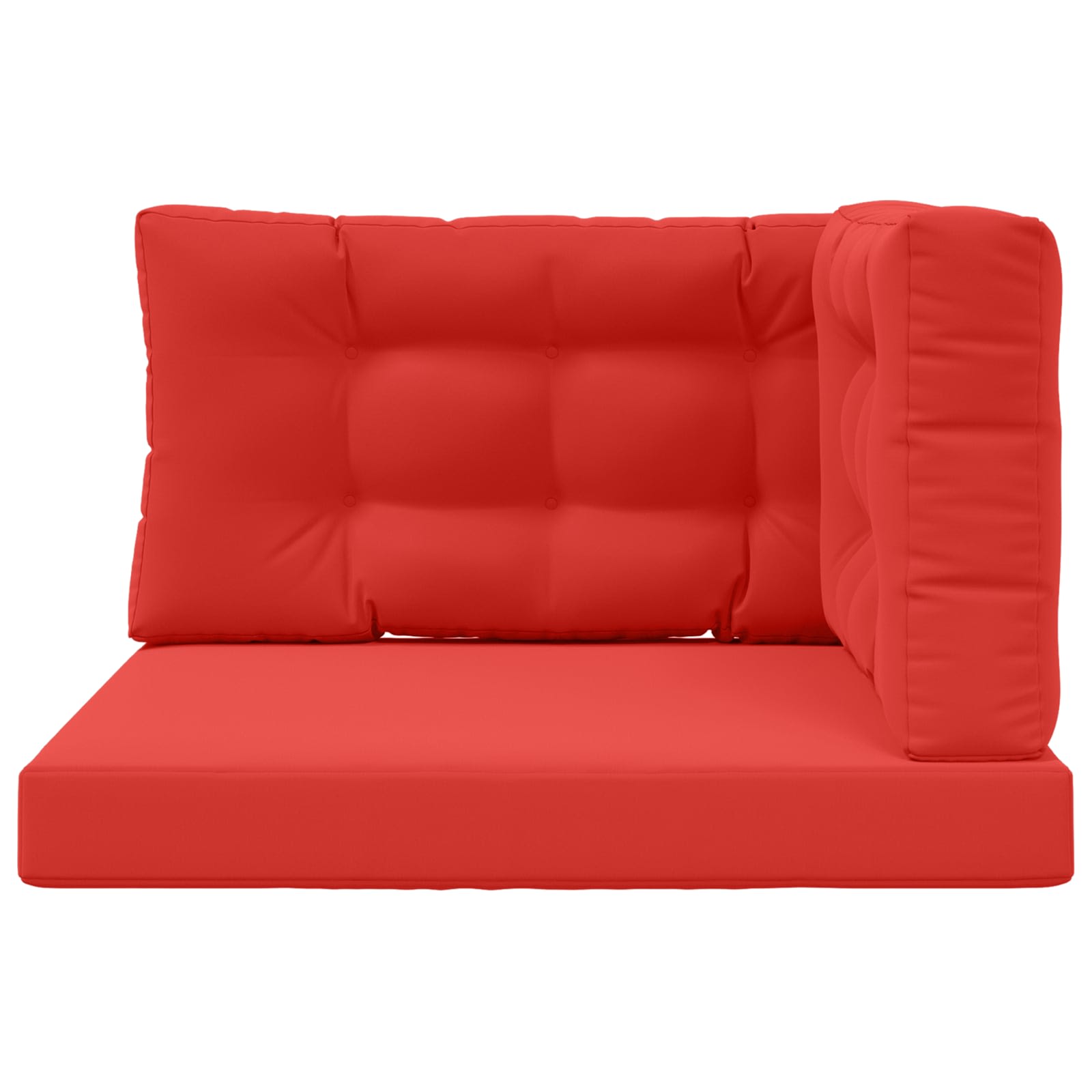 Lauko sofa pagalvėlė 3 pcs Raudona Poliesteris