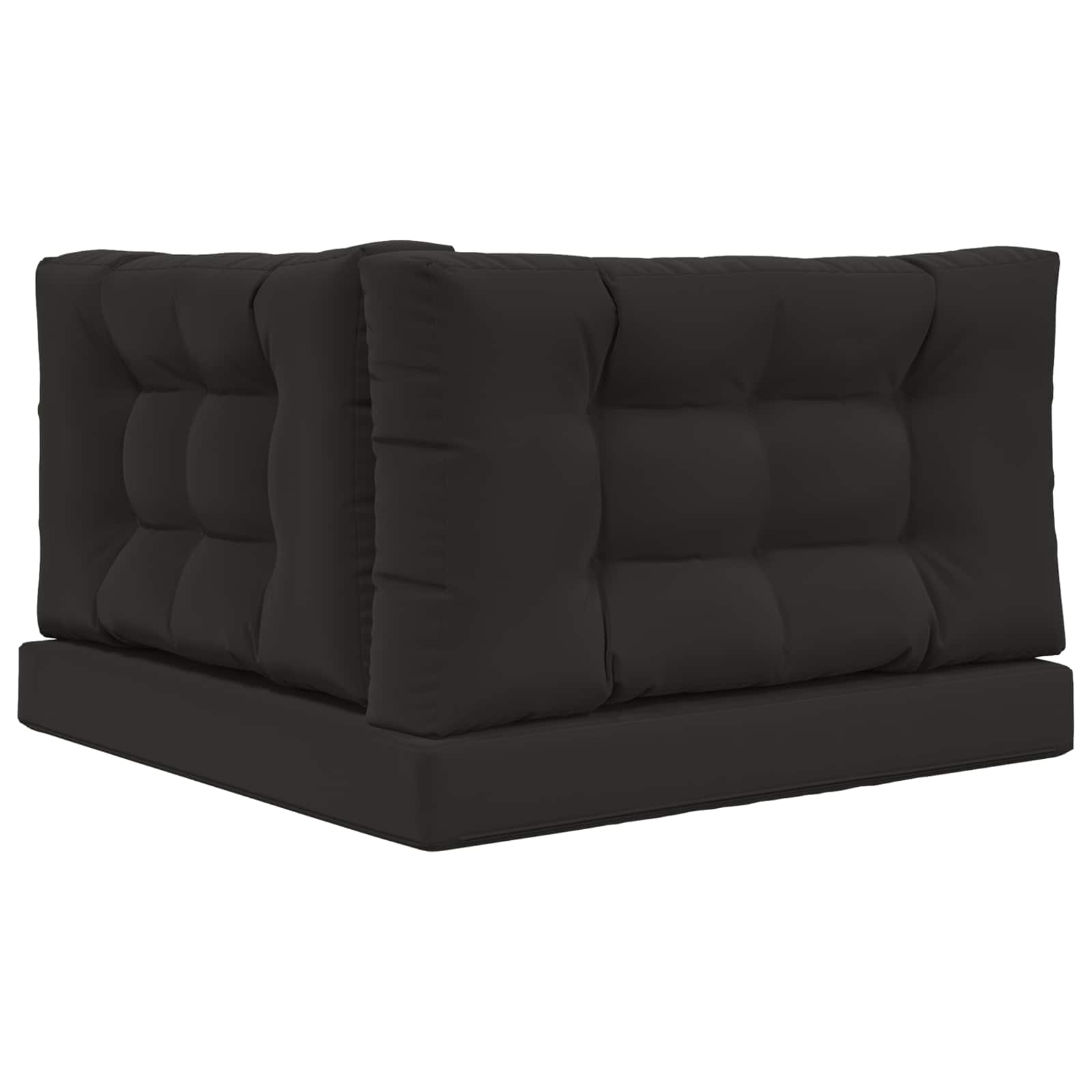 Lauko sofa pagalvėlė 3 pcs Juodas Poliesteris