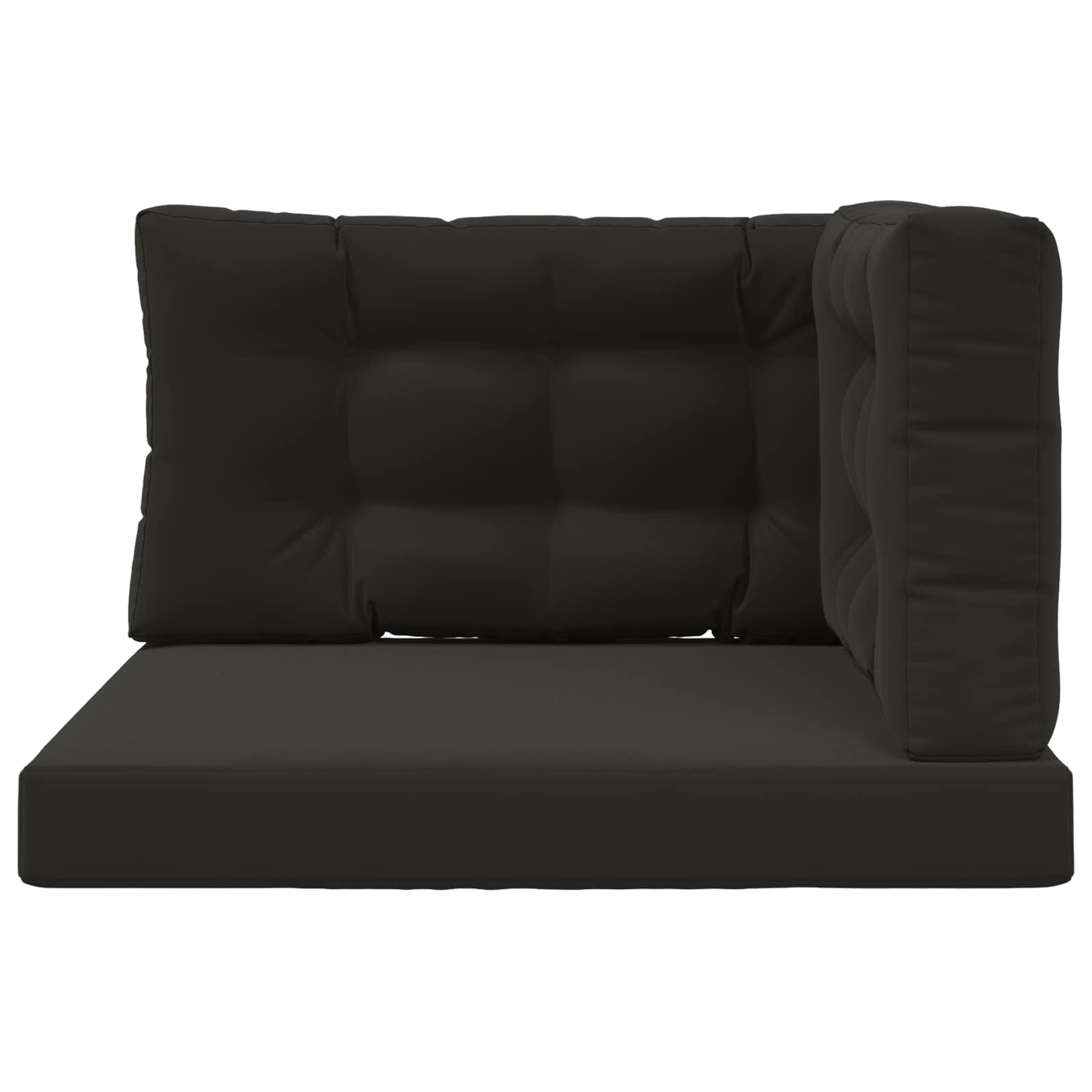 Lauko sofa pagalvėlė 3 pcs Juodas Poliesteris