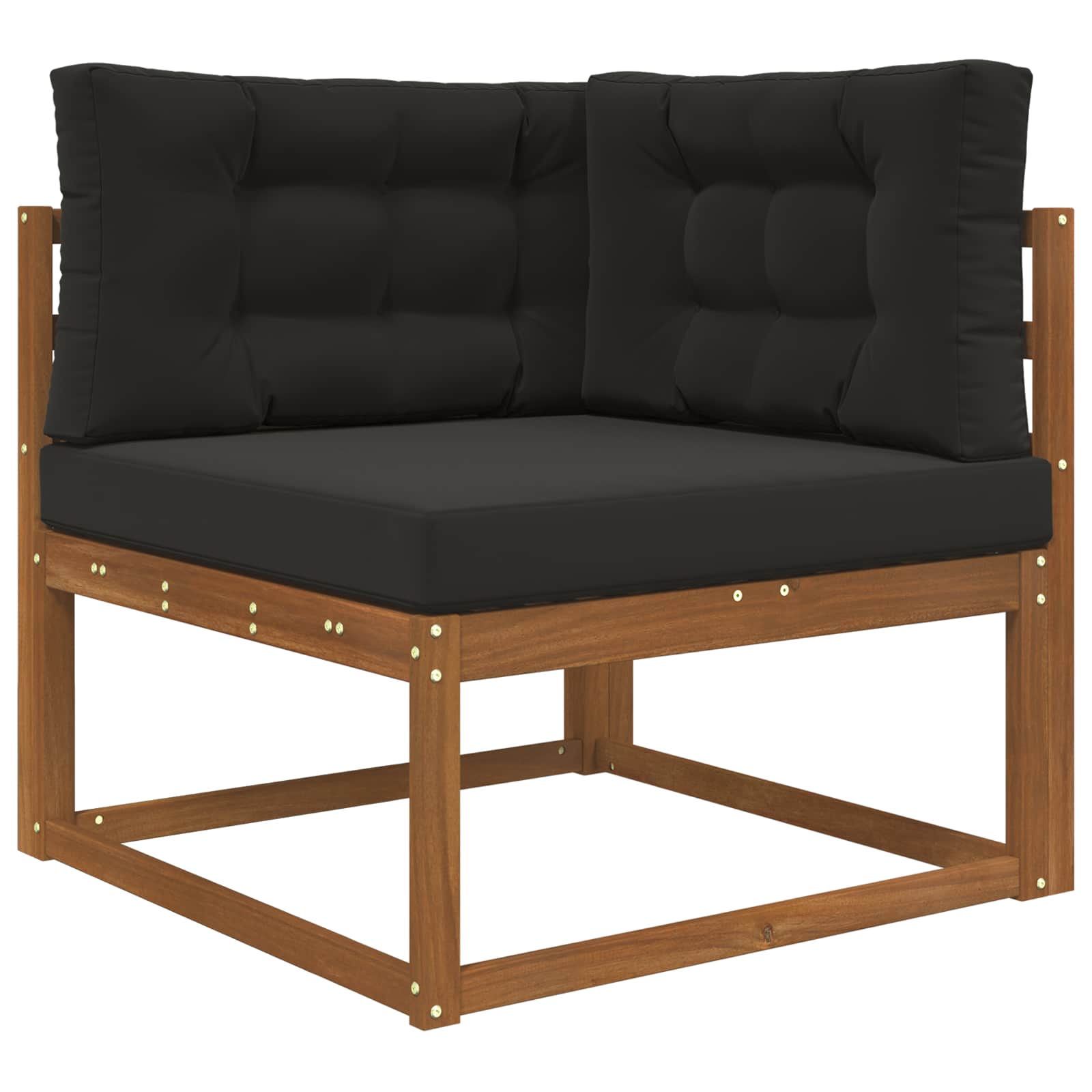 Lauko sofa pagalvėlė 3 pcs Juodas Poliesteris