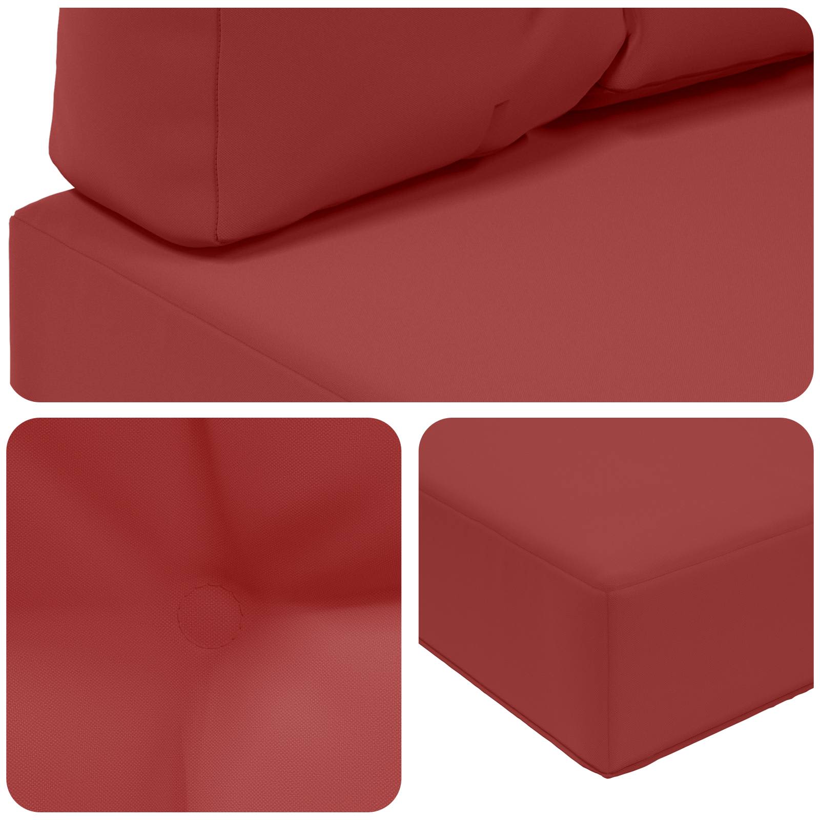 Lauko sofa pagalvėlė 3 pcs Vyno raudonumo Poliesteris