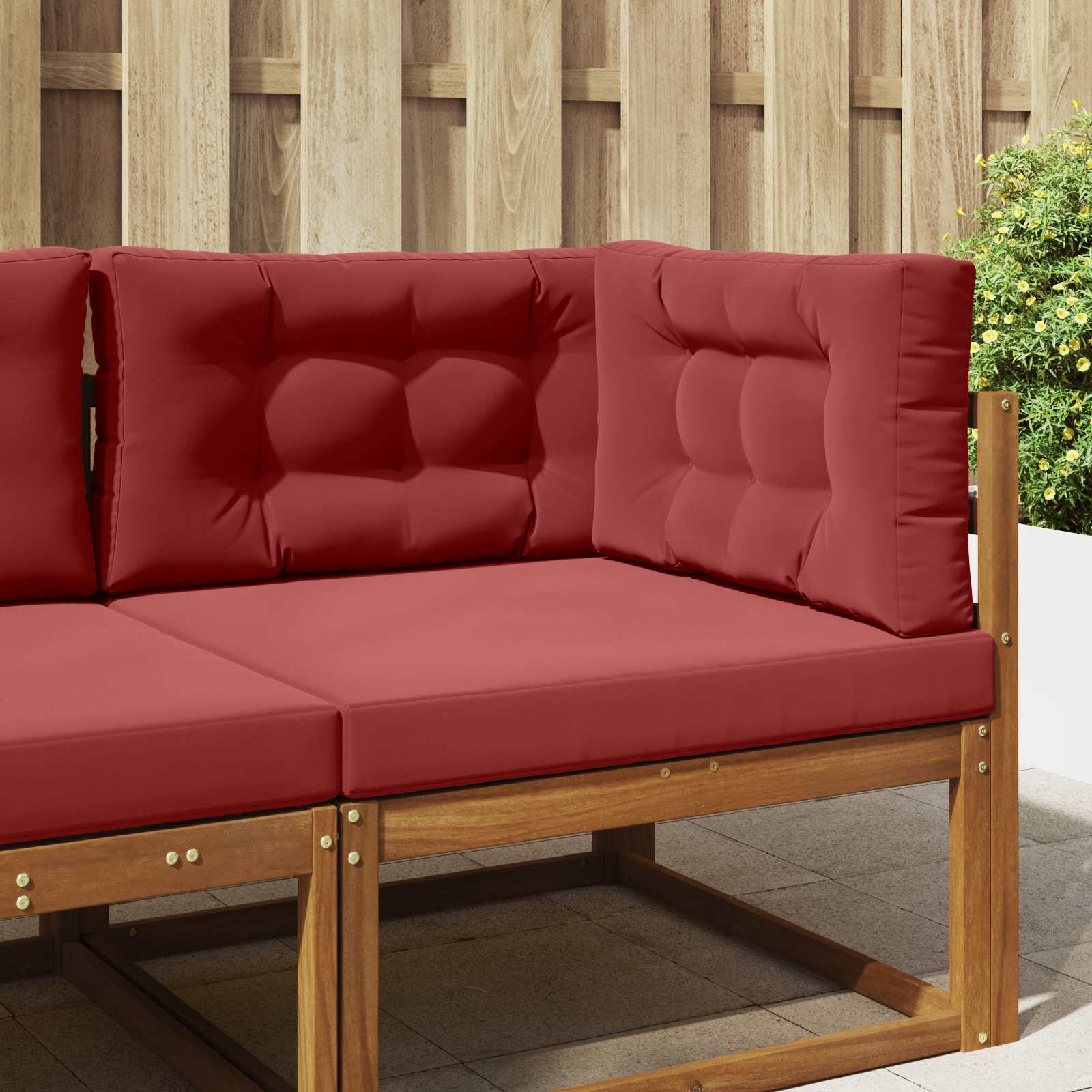 Lauko sofa pagalvėlė 3 pcs Vyno raudonumo Poliesteris