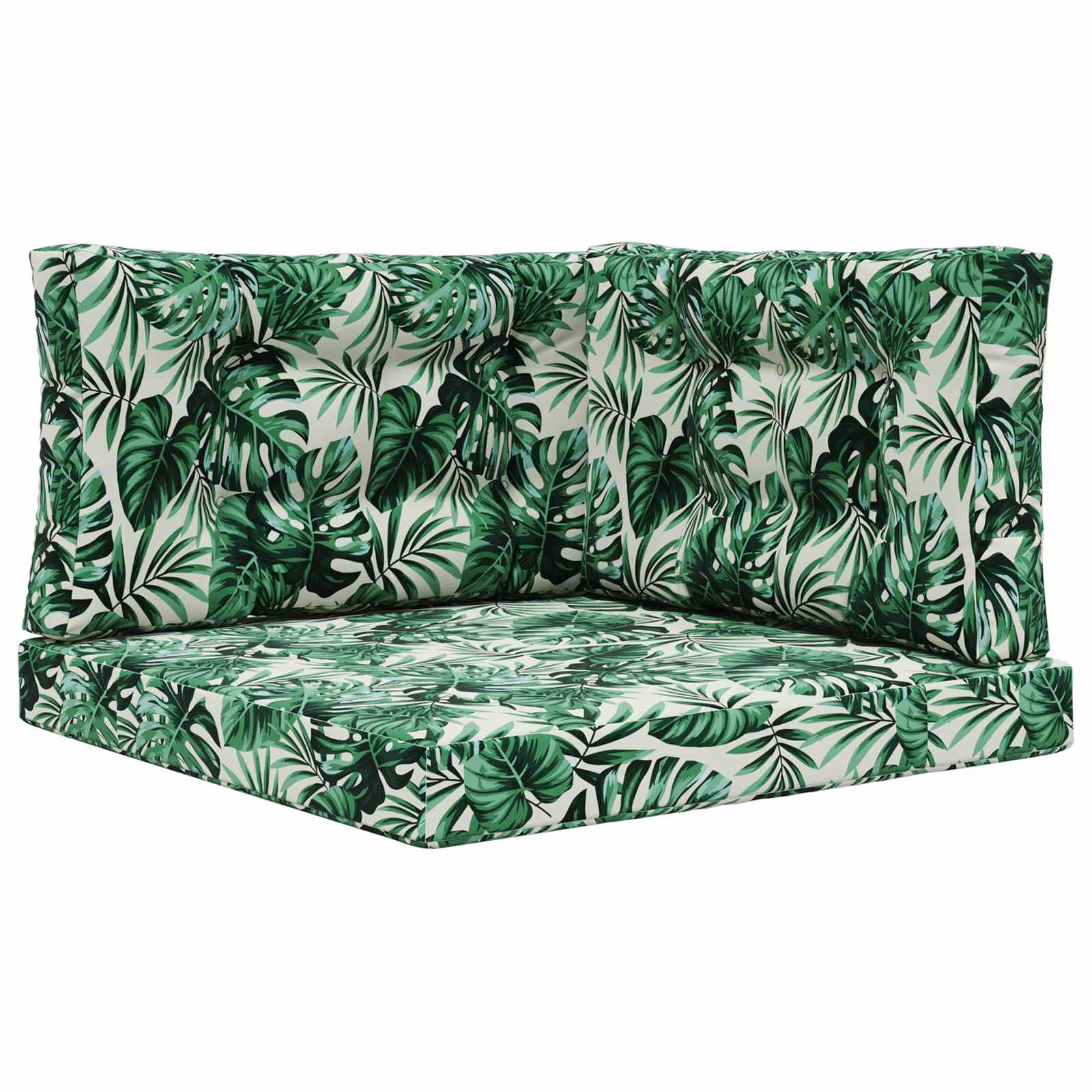 Lauko sofa pagalvėlė 3 pcs Lapų raštas Poliesteris