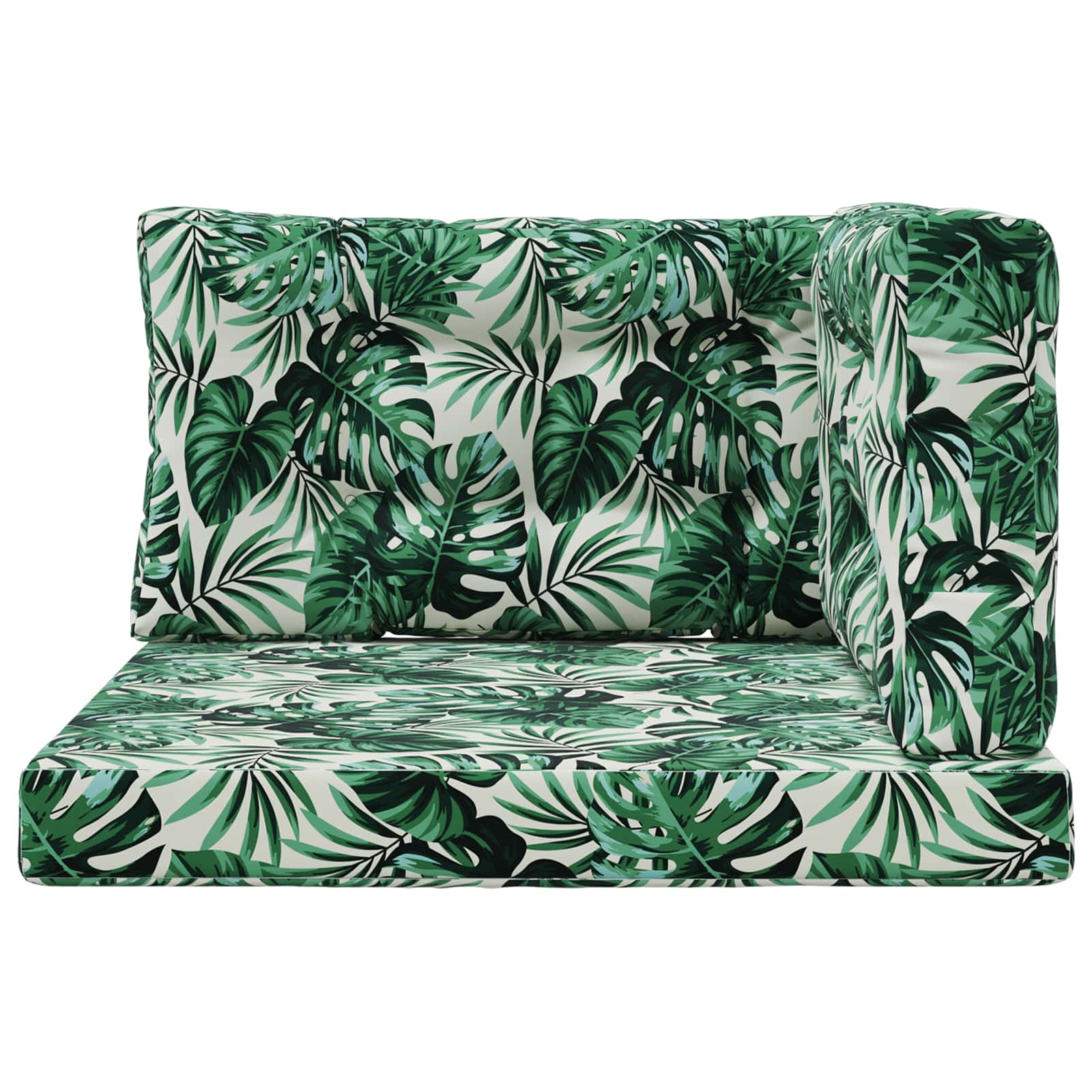 Lauko sofa pagalvėlė 3 pcs Lapų raštas Poliesteris