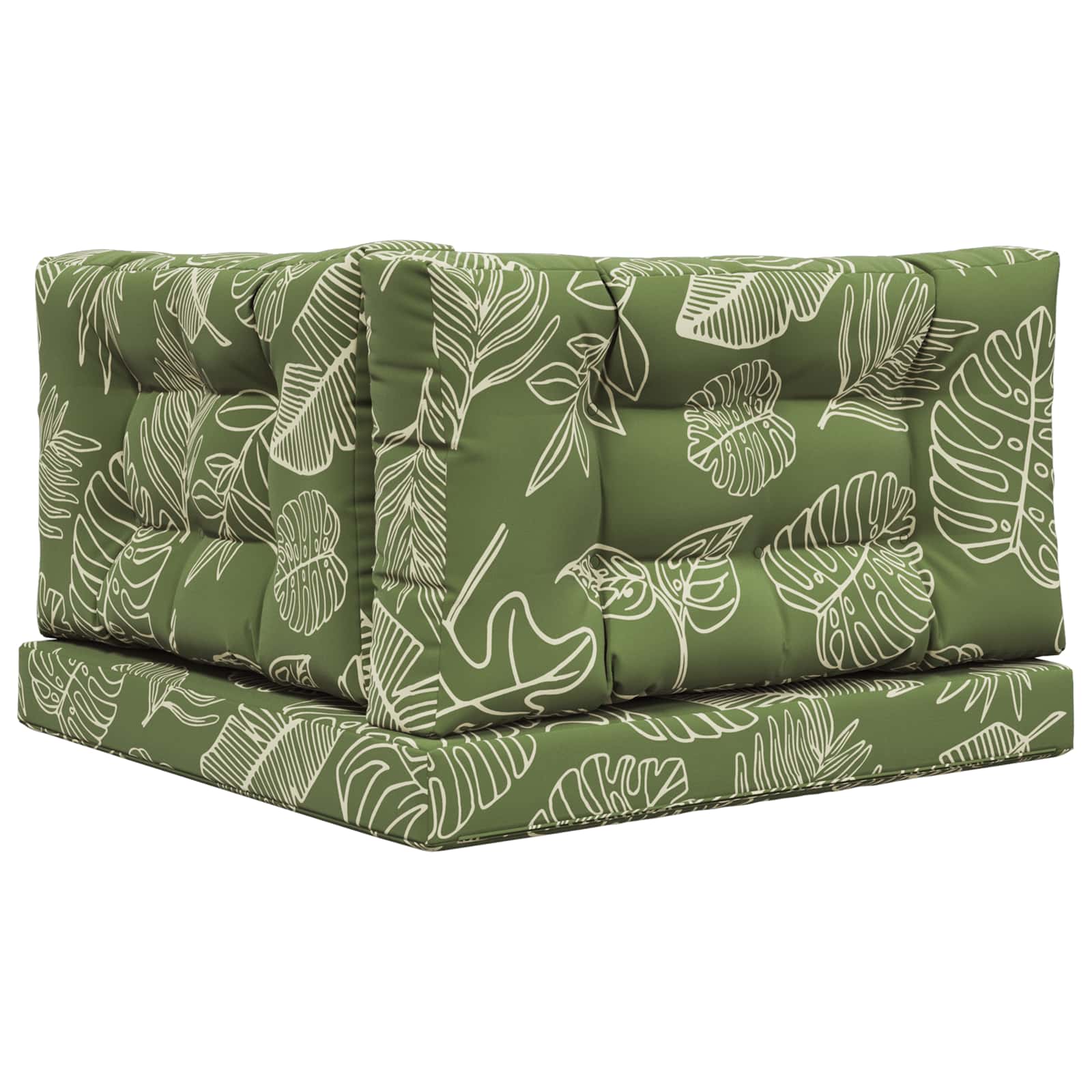 Lauko sofa pagalvėlė 3 pcs Lapų dizainas Poliesteris