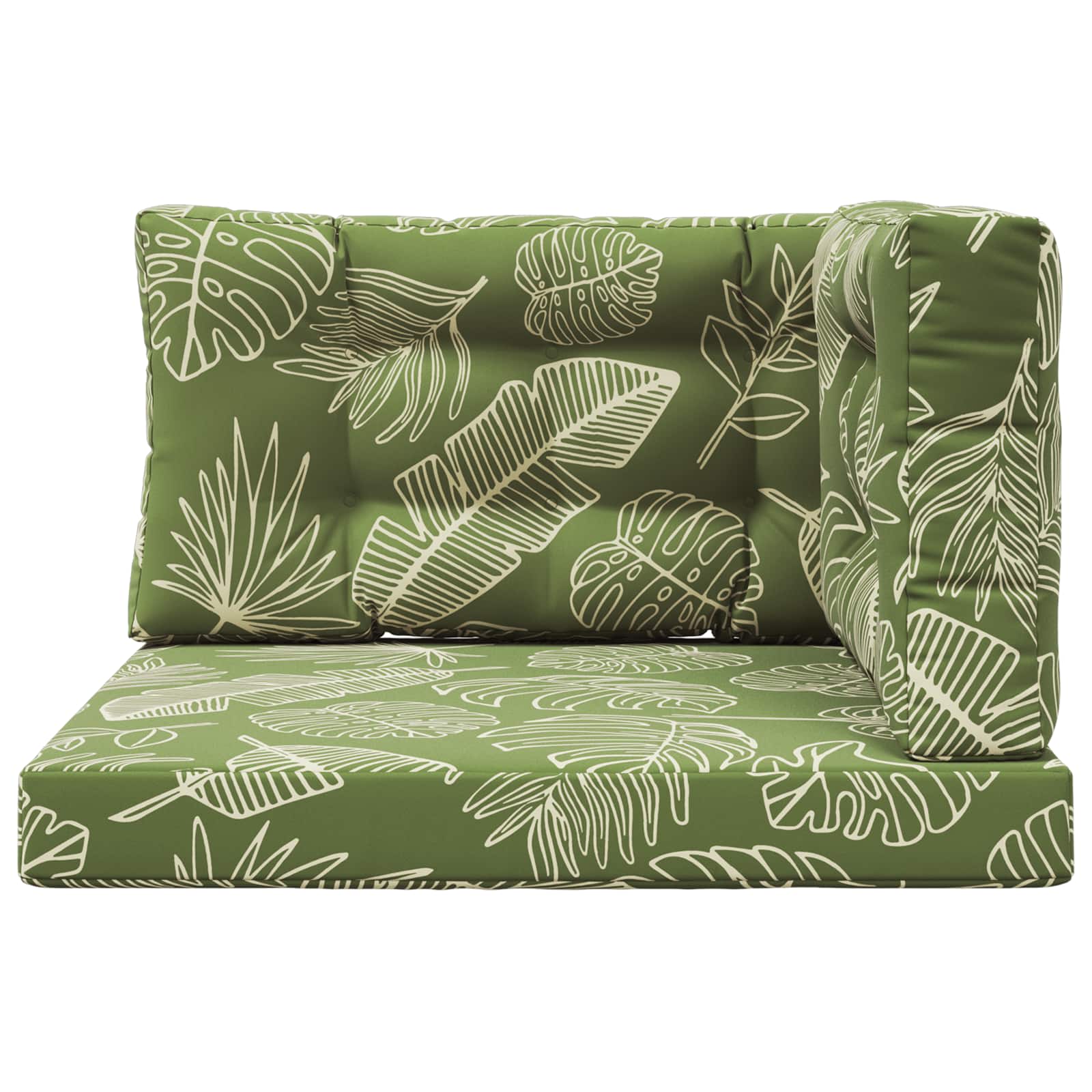 Lauko sofa pagalvėlė 3 pcs Lapų dizainas Poliesteris