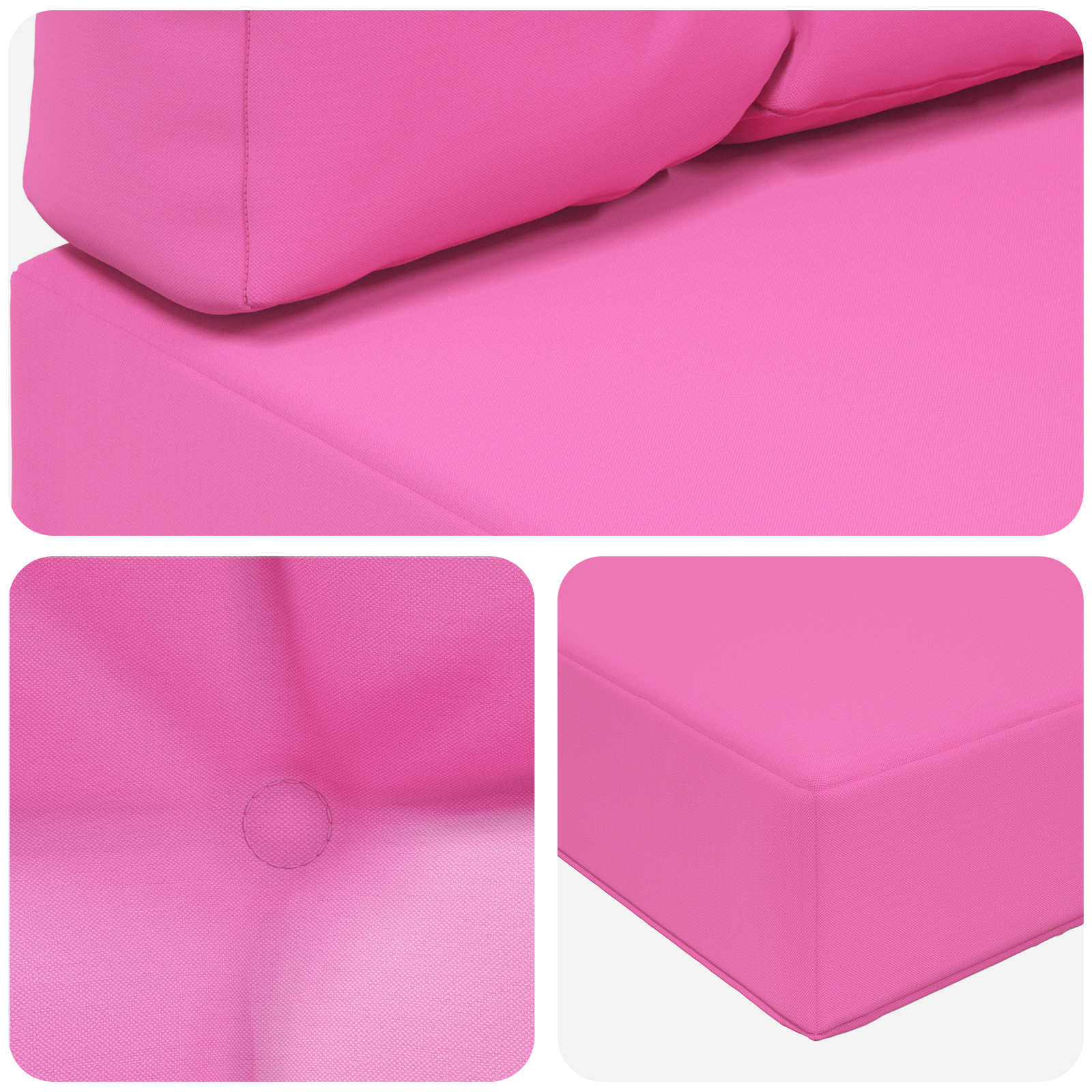 Lauko sofa pagalvėlė 3 pcs Rožinė Poliesteris