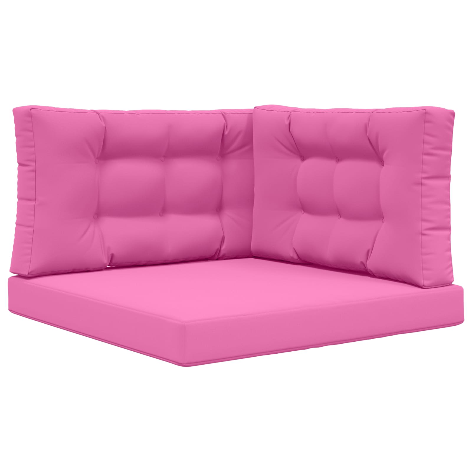 Lauko sofa pagalvėlė 3 pcs Rožinė Poliesteris