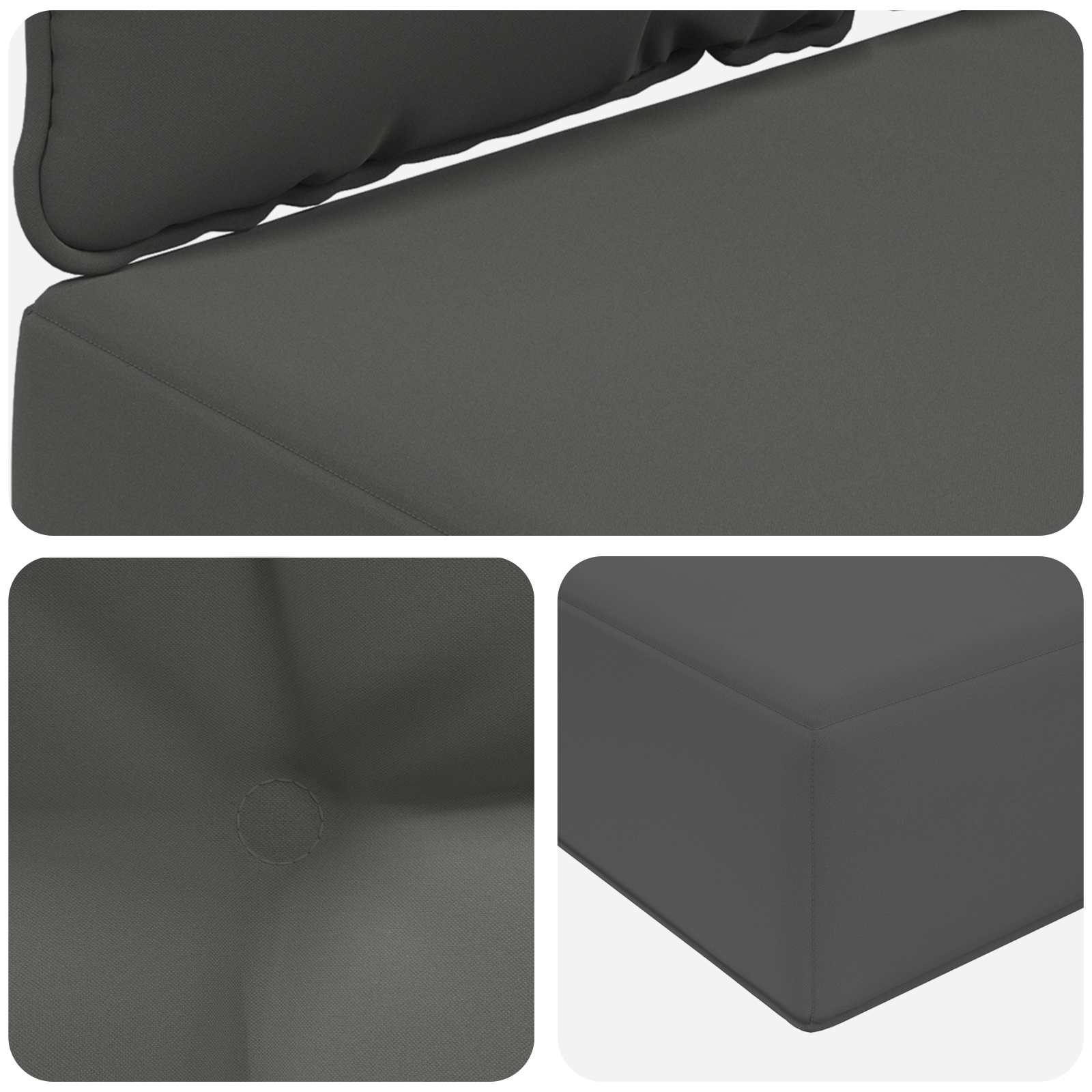 Lauko sofa pagalvėlė 2 pcs Antracitas Poliesteris