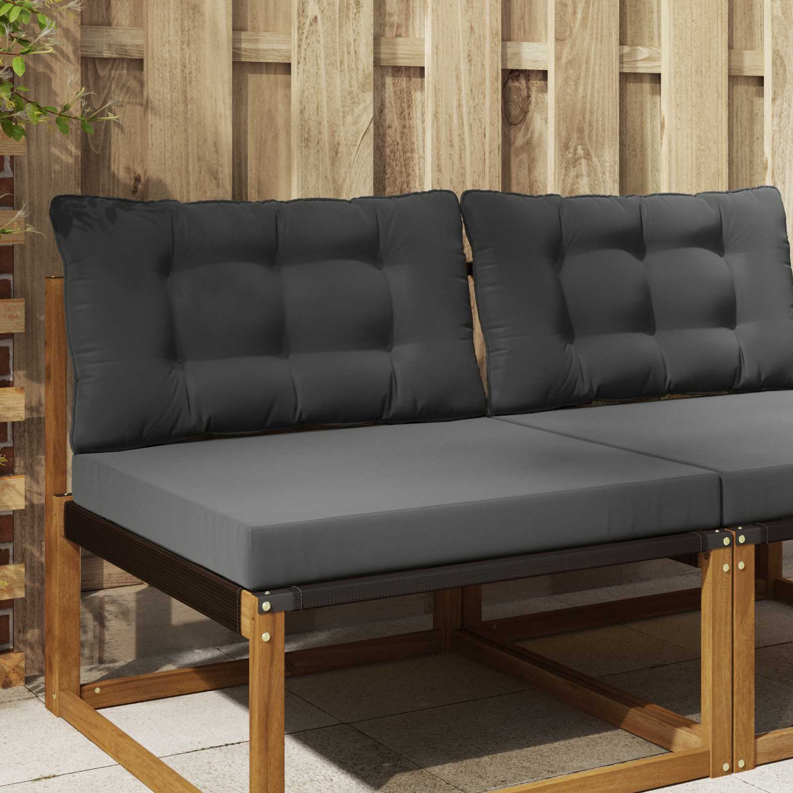 Lauko sofa pagalvėlė 2 pcs Antracitas Poliesteris