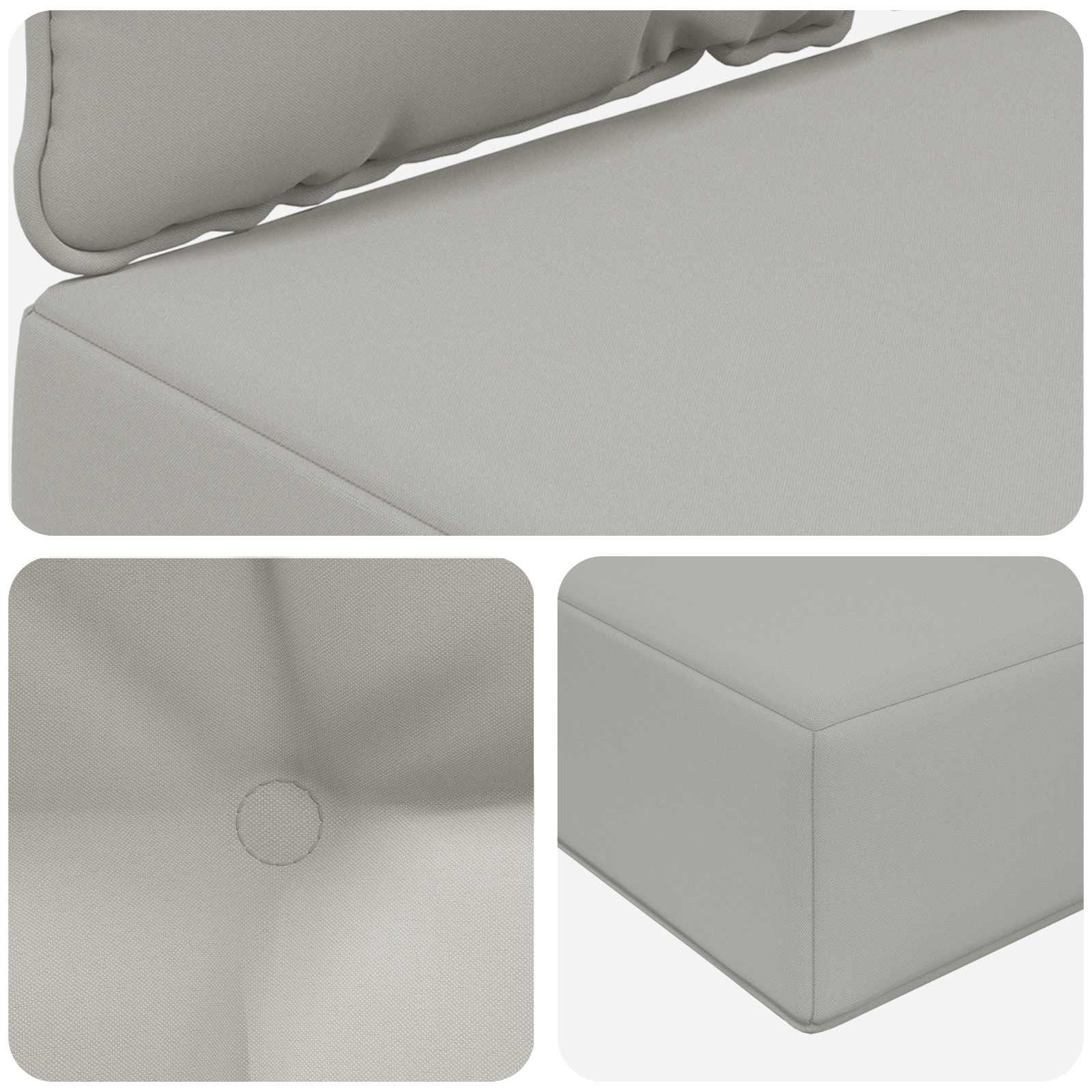 Lauko sofa pagalvėlė 2 pcs Pilka Poliesteris