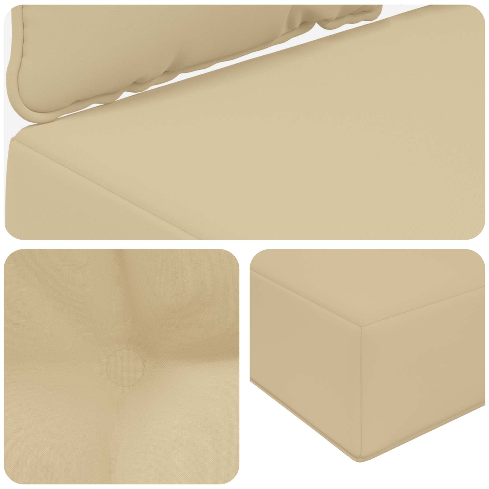 Lauko sofa pagalvėlė 2 pcs Smėlio Poliesteris