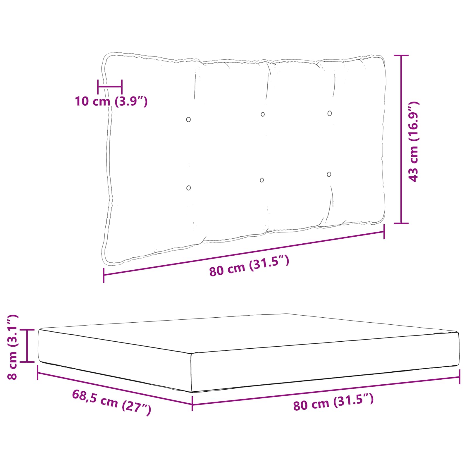 Lauko sofa pagalvėlė 2 pcs Raudona Poliesteris