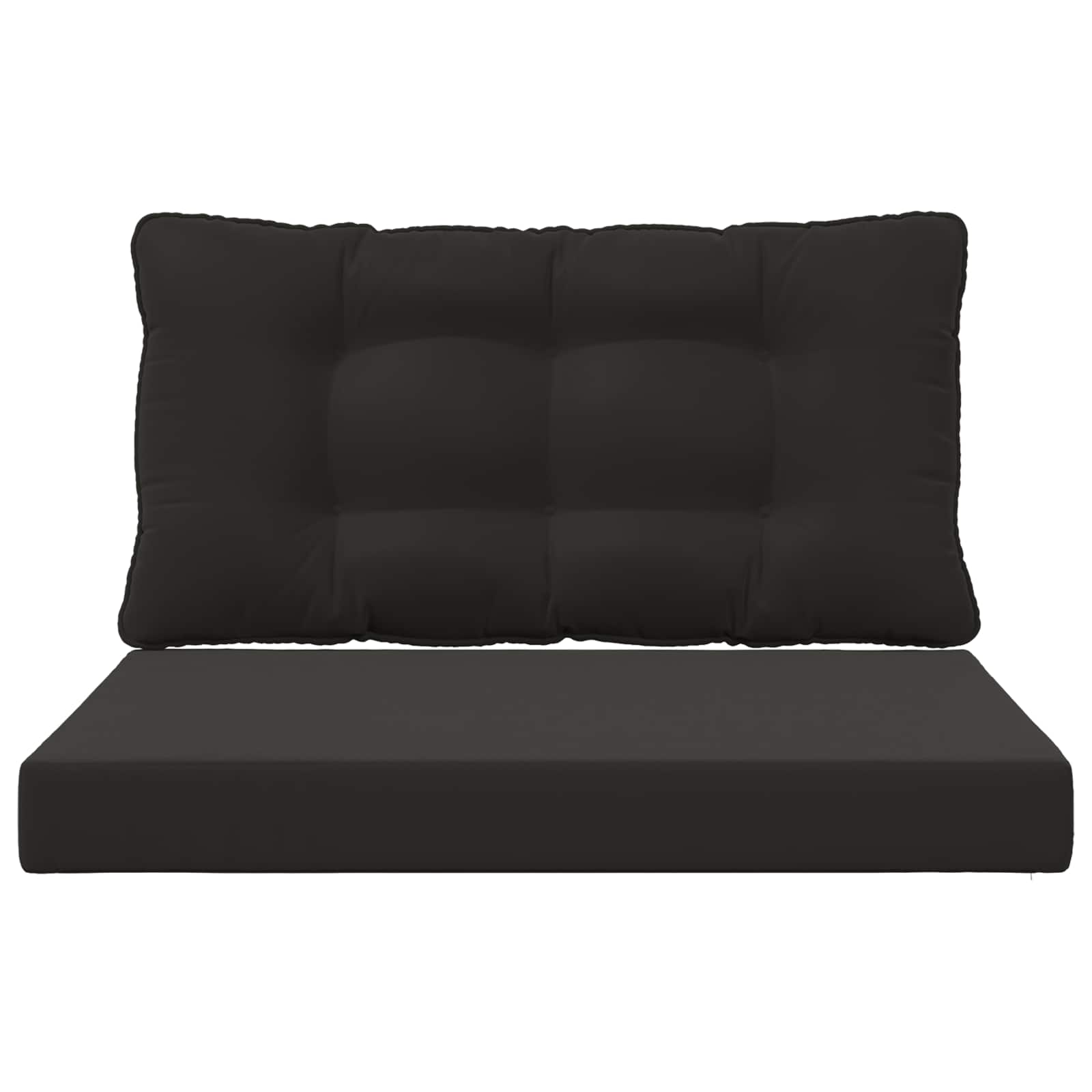 Lauko sofa pagalvėlė 2 pcs Juodas Poliesteris