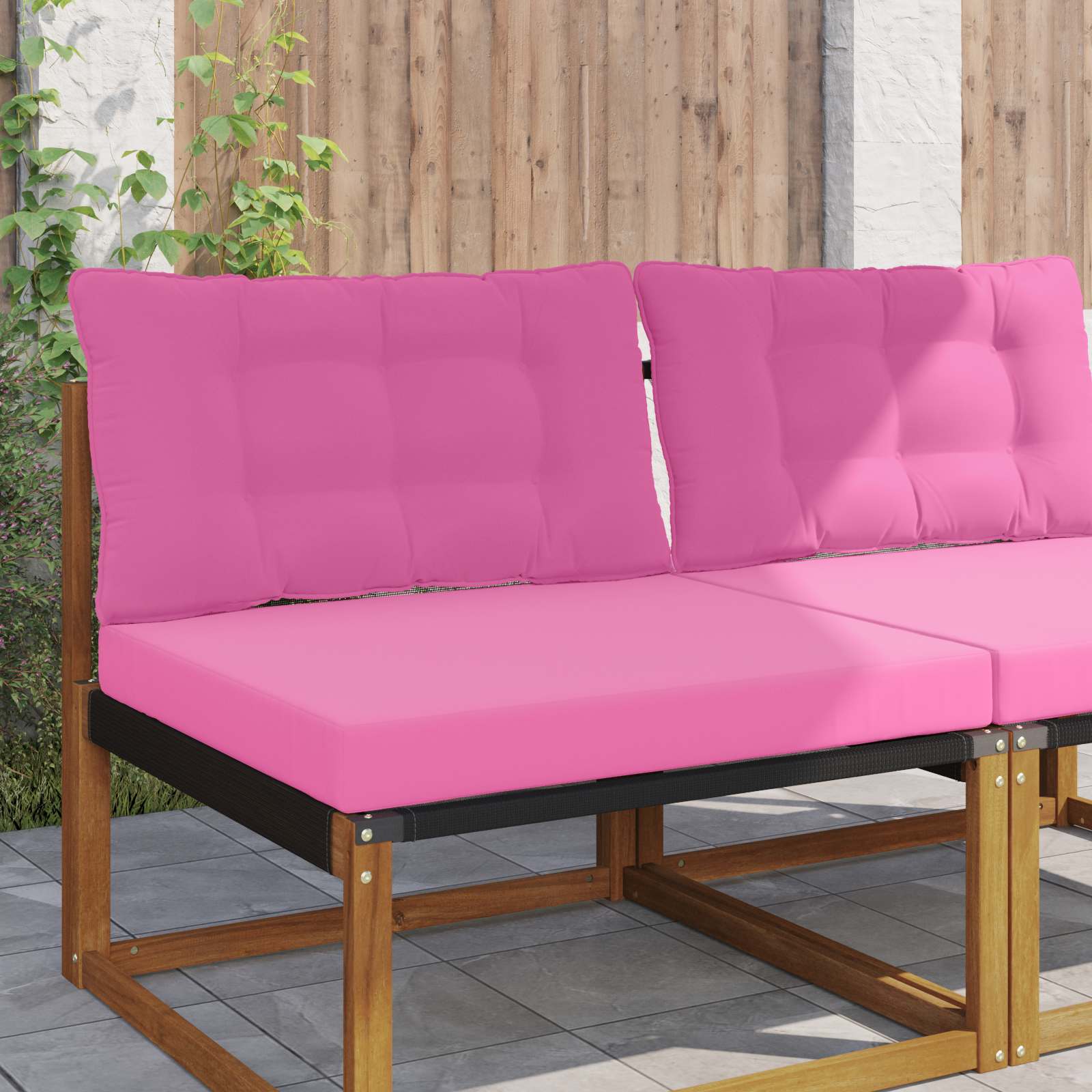 Lauko sofa pagalvėlė 2 pcs Rožinė Poliesteris