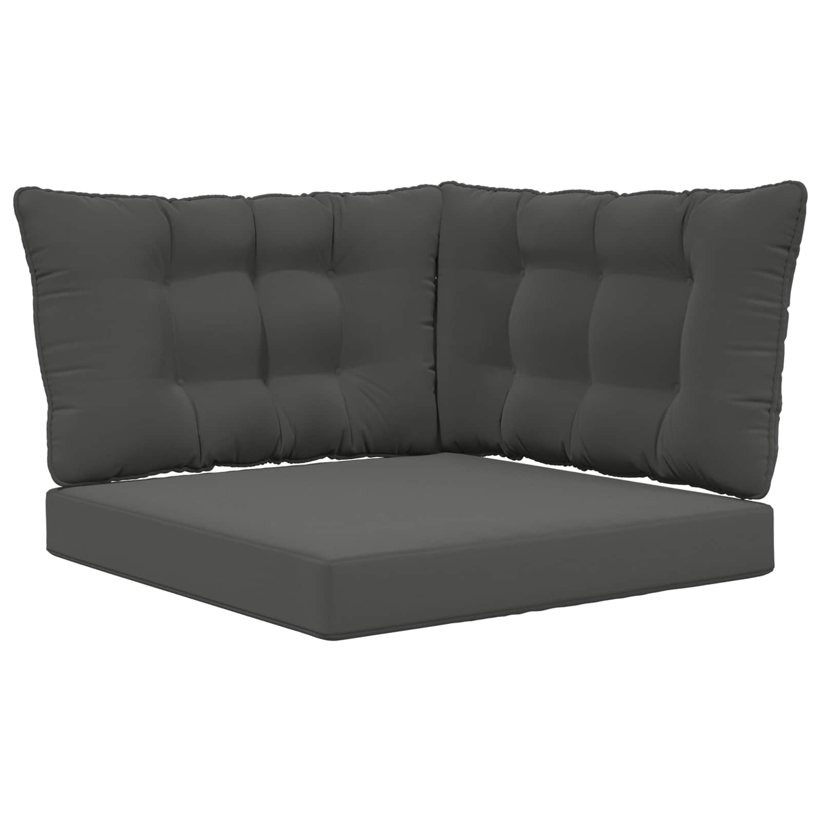 Lauko sofa pagalvėlė 3 pcs Antracitas Poliesteris