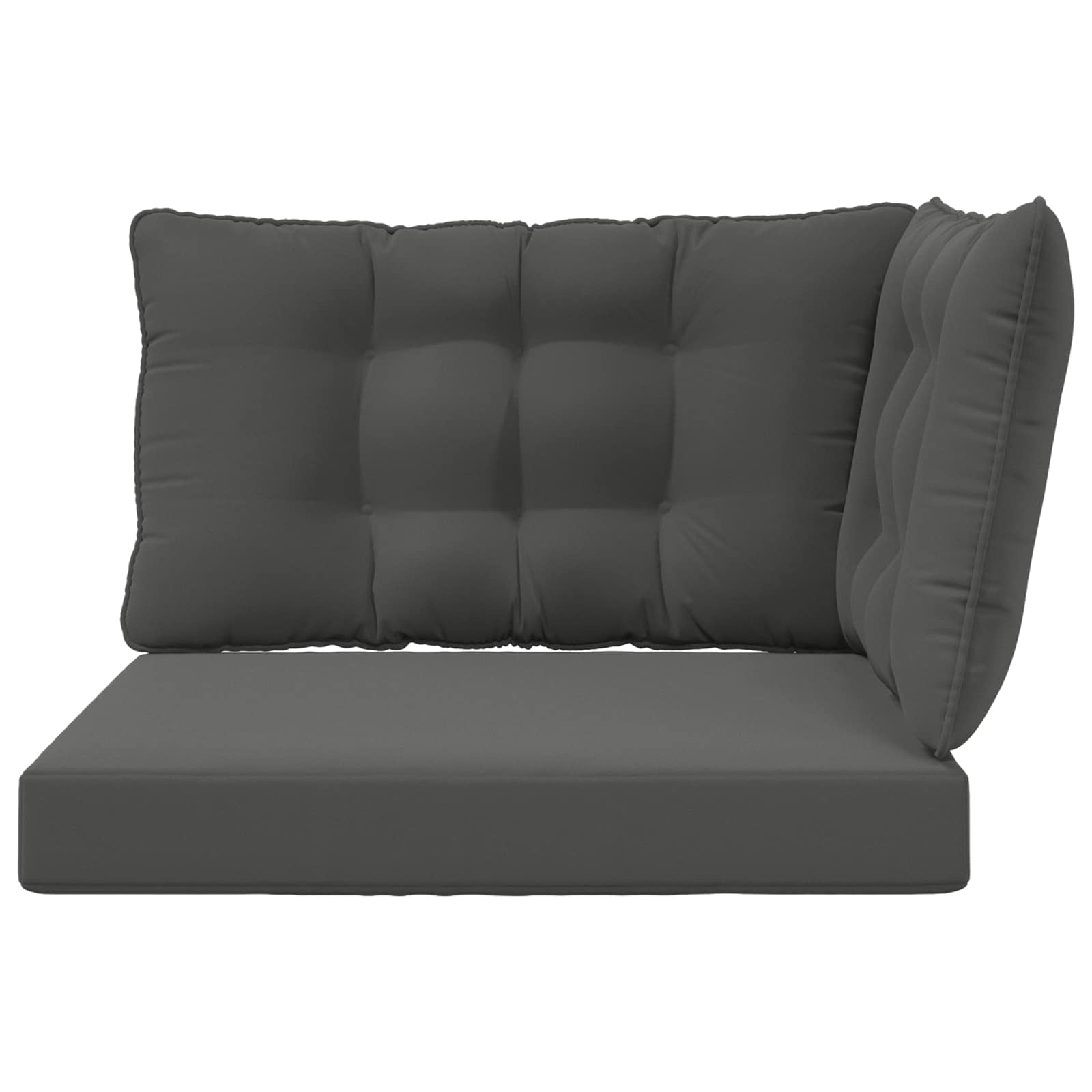 Lauko sofa pagalvėlė 3 pcs Antracitas Poliesteris