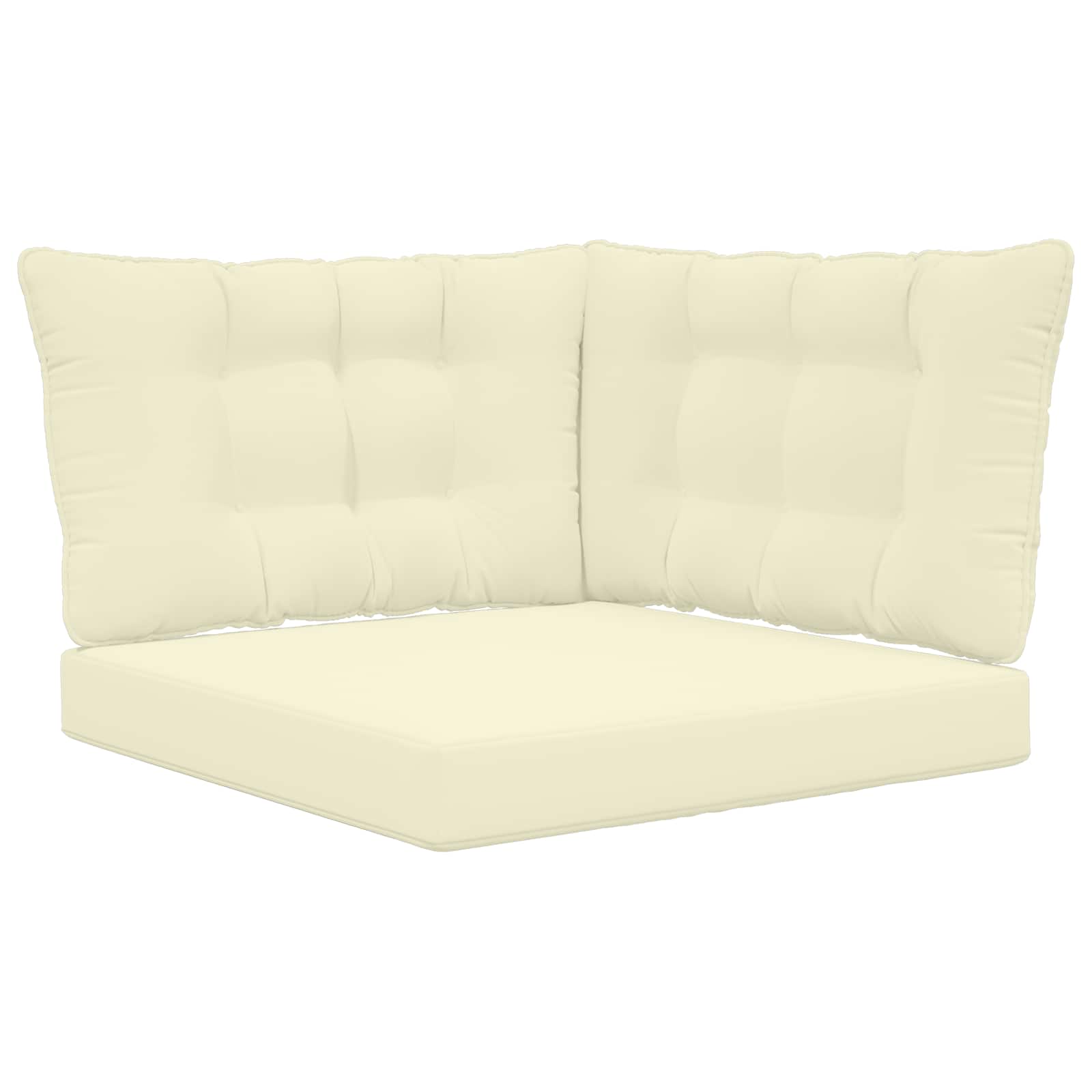 Lauko sofa pagalvėlė 3 pcs Kreminė Poliesteris