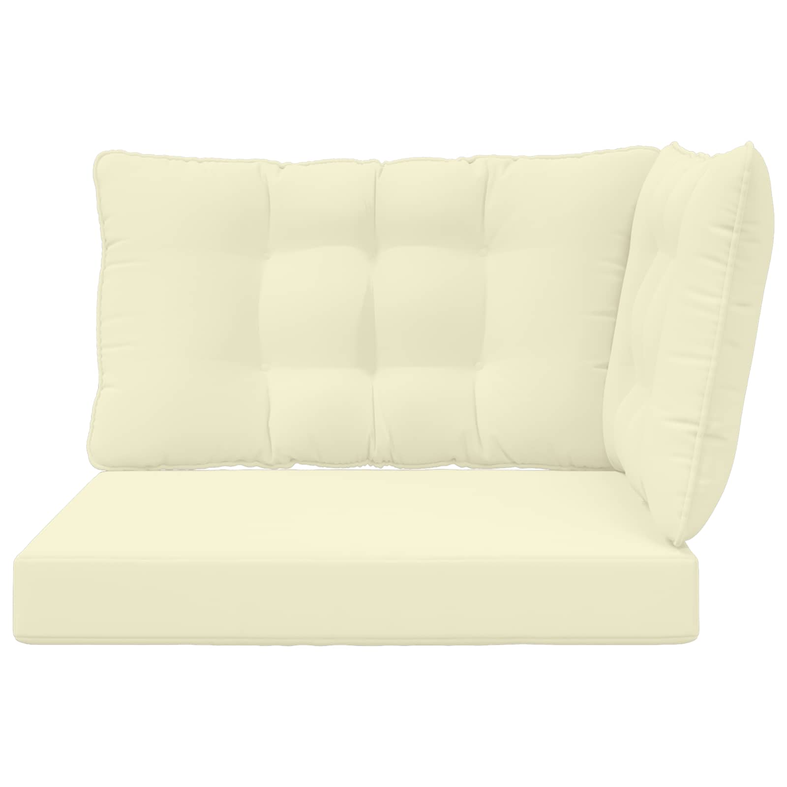 Lauko sofa pagalvėlė 3 pcs Kreminė Poliesteris