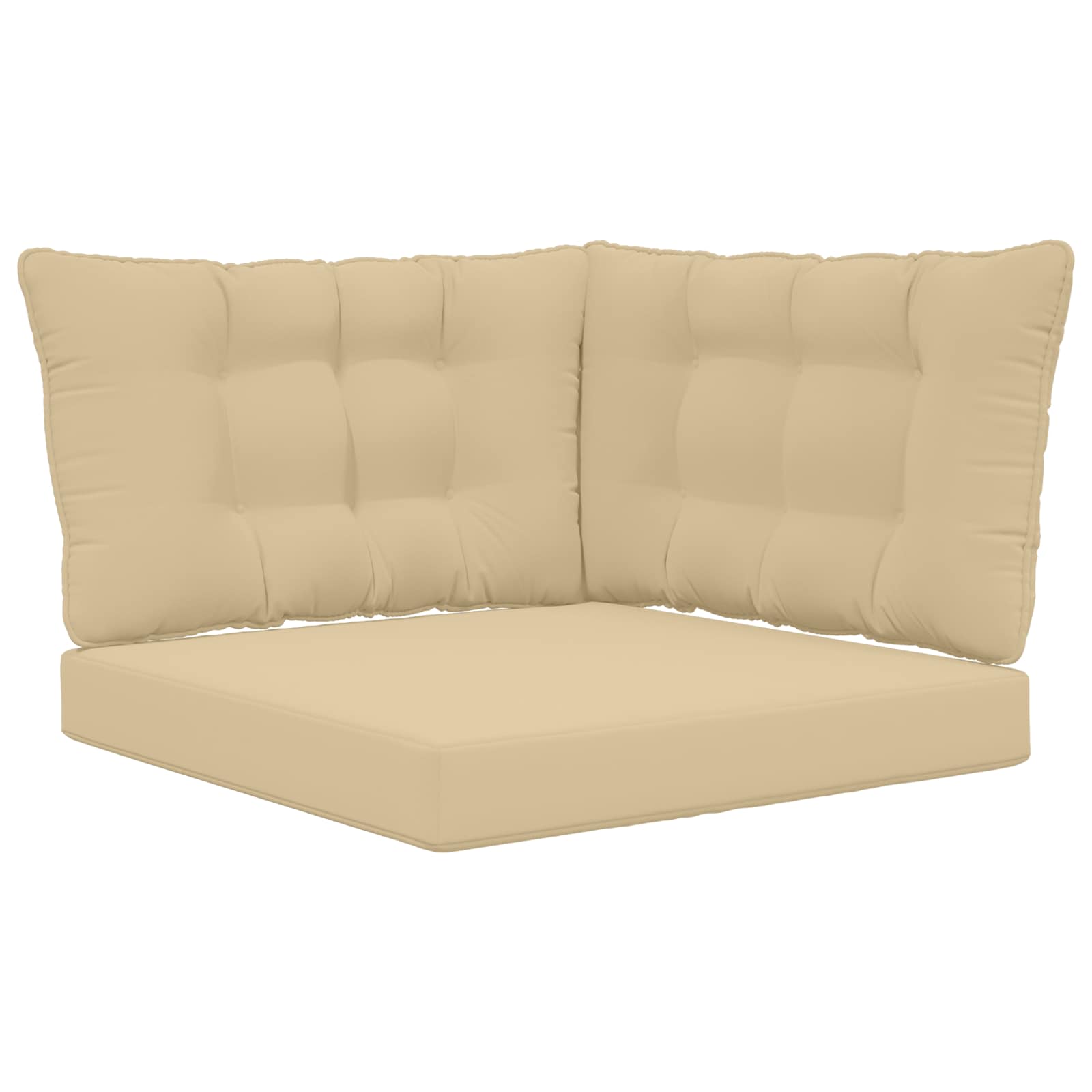 Lauko sofa pagalvėlė 3 pcs Smėlio Poliesteris