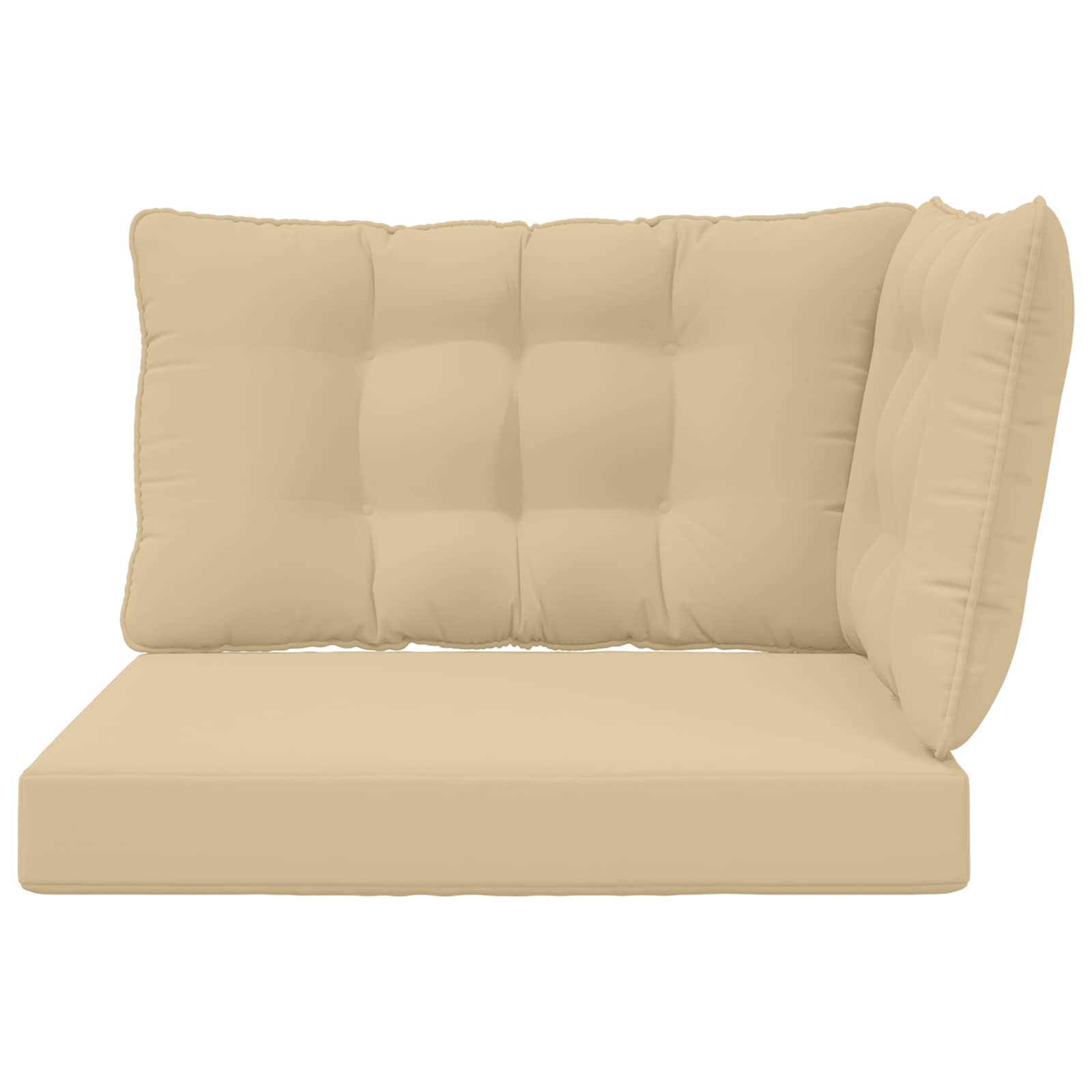 Lauko sofa pagalvėlė 3 pcs Smėlio Poliesteris