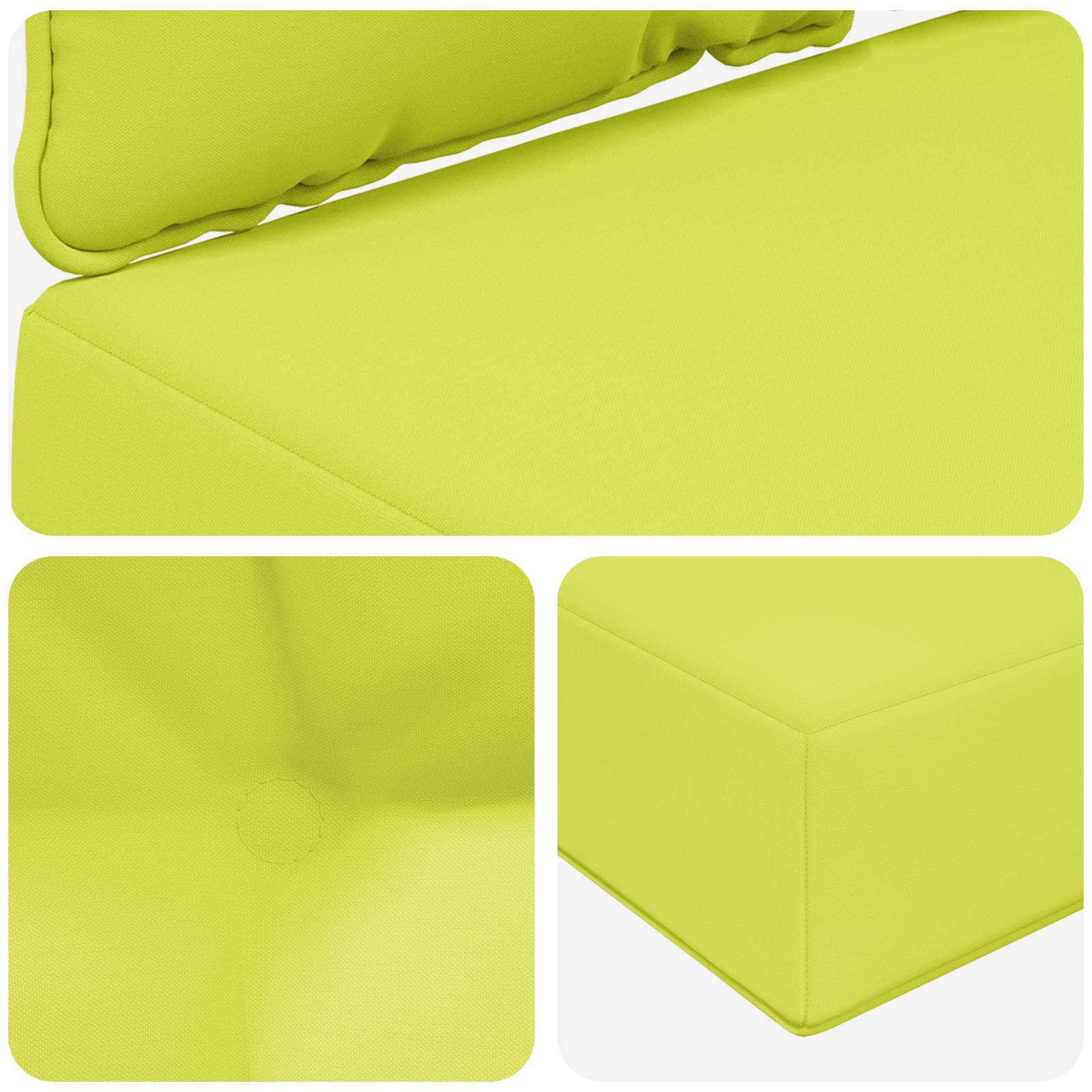 Lauko sofa pagalvėlė 3 pcs Žalia Poliesteris