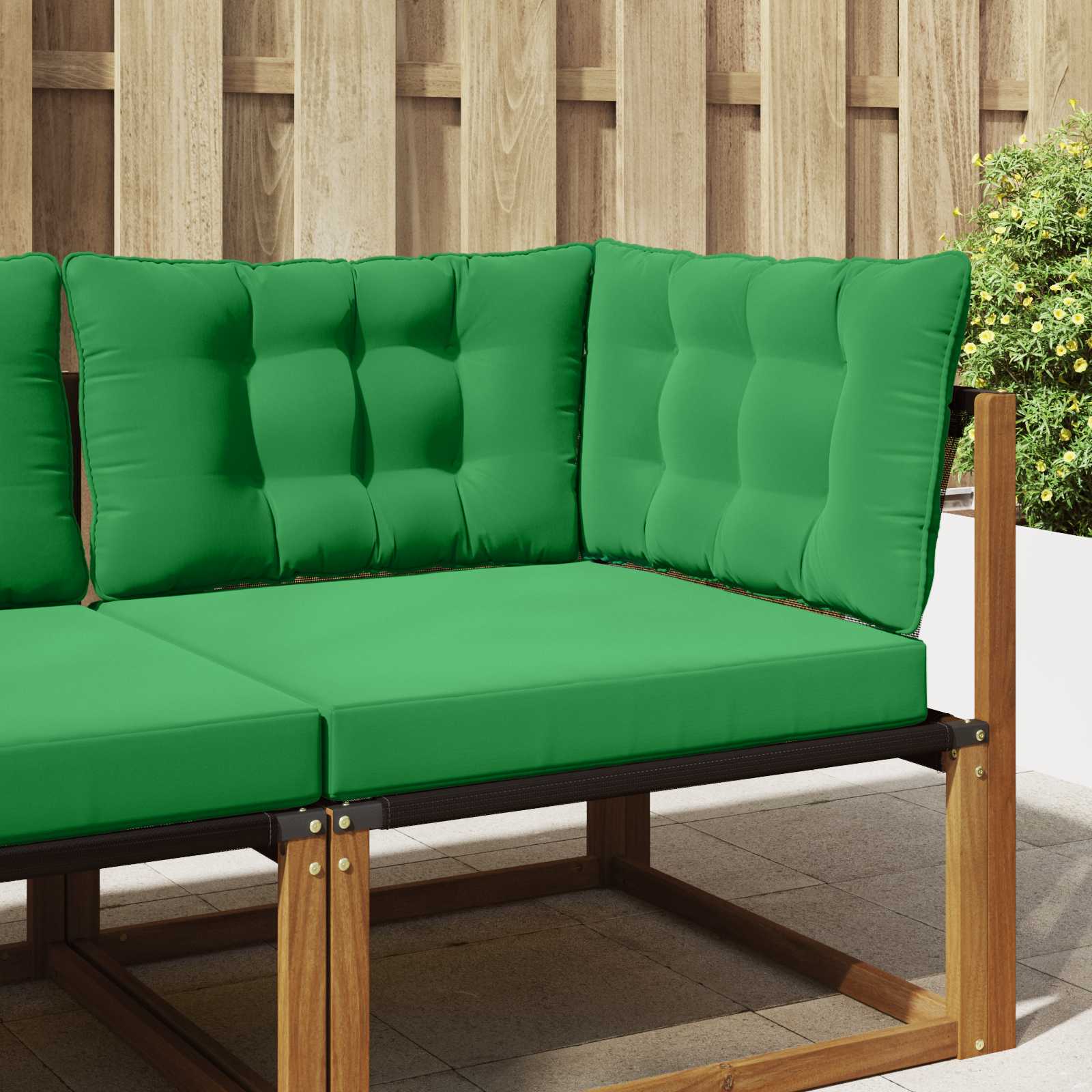 Lauko sofa pagalvėlė 3 pcs Žalia Poliesteris
