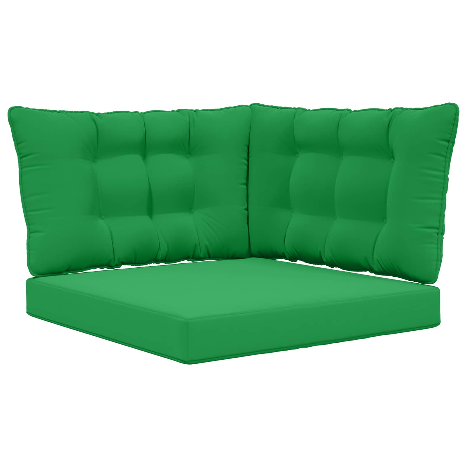 Lauko sofa pagalvėlė 3 pcs Žalia Poliesteris